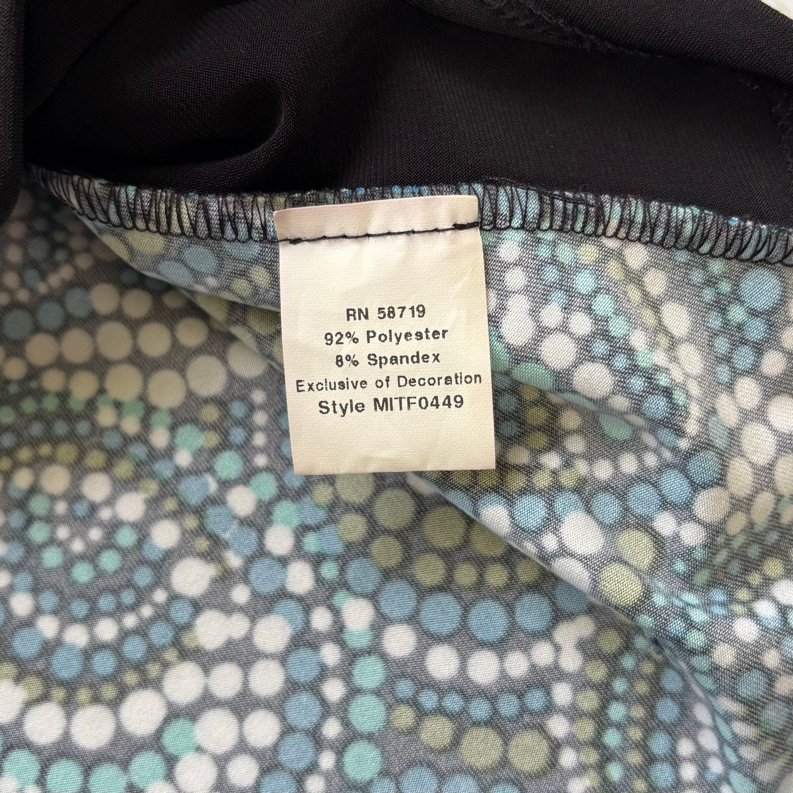 Other Notations XL Multicolor Boho Dot Swirl Faux Wrap Blouse Size XL / US 12-14 / IT 48-50 - 8 Thumbnail