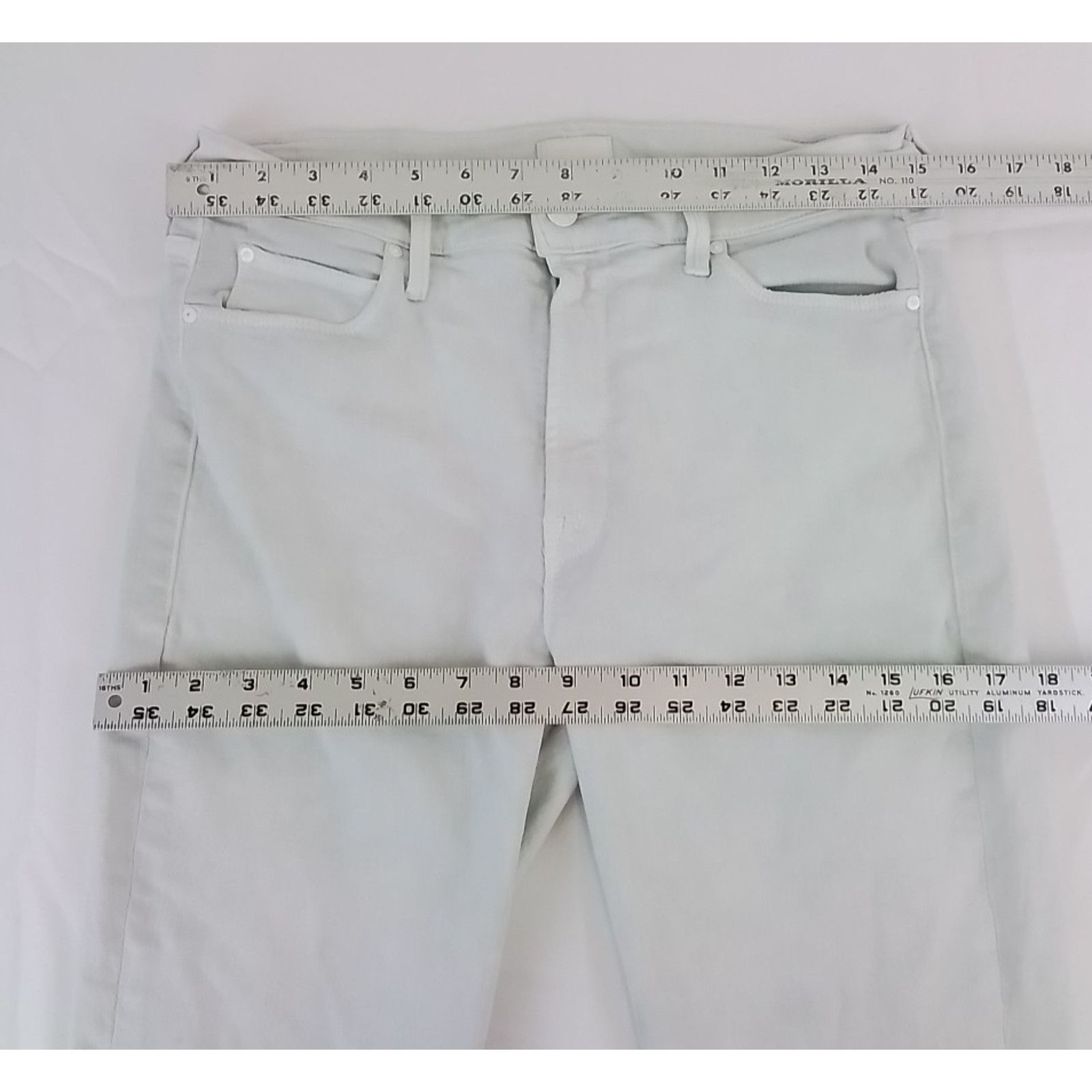 MOTHER Mother Mid Rise Dazzler Jeans Women's 31 x 27 White Size 31" - 12 Thumbnail