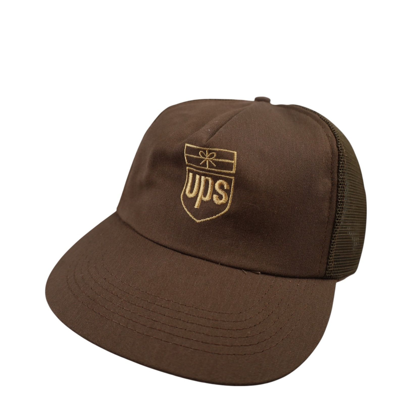 Vintage Vintage UPS Mesh Snapback Trucker Hat Size ONE SIZE - 1 Thumbnail
