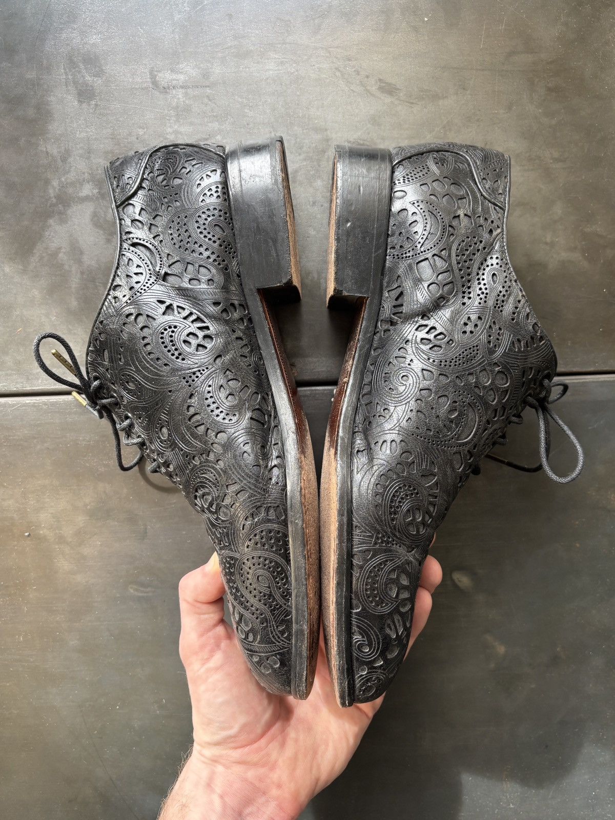 Duckie Brown × Florsheim Florsheim by Duckie Brown Tooled Leather Dress Shoes Oxfords Size US 9.5 / EU 42-43 - 16 Thumbnail