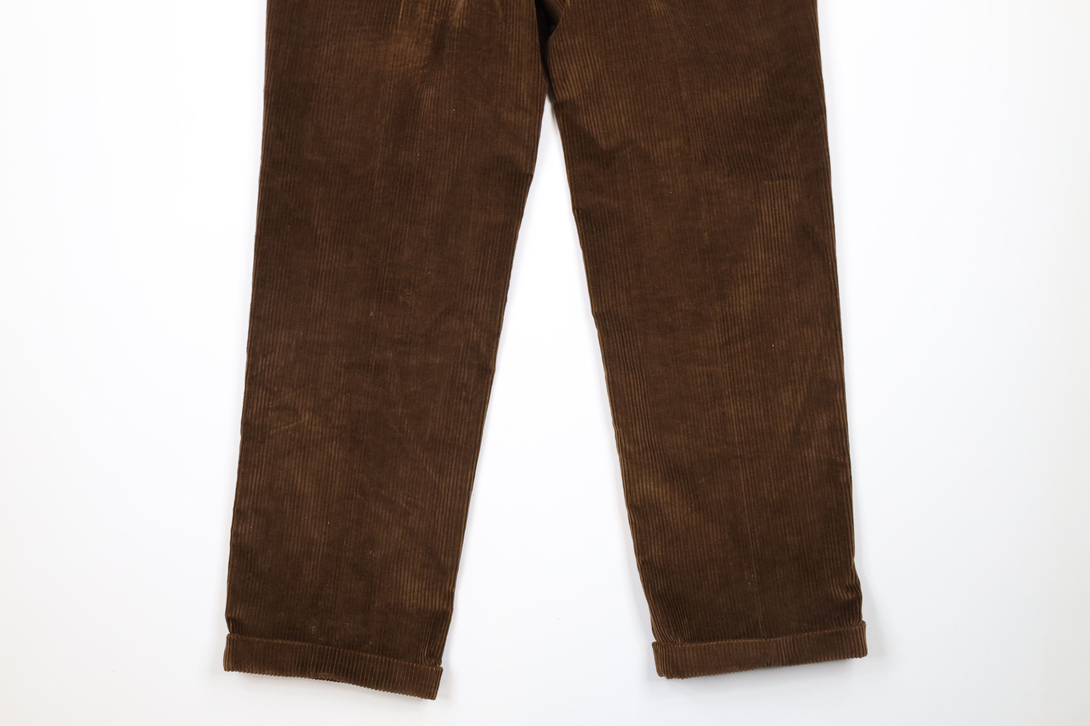 Nautica × Vintage Vintage 90s Nautica Pleated Wide Leg Cuffed Corduroy Pants Size US 34 / EU 50 - 12 Thumbnail