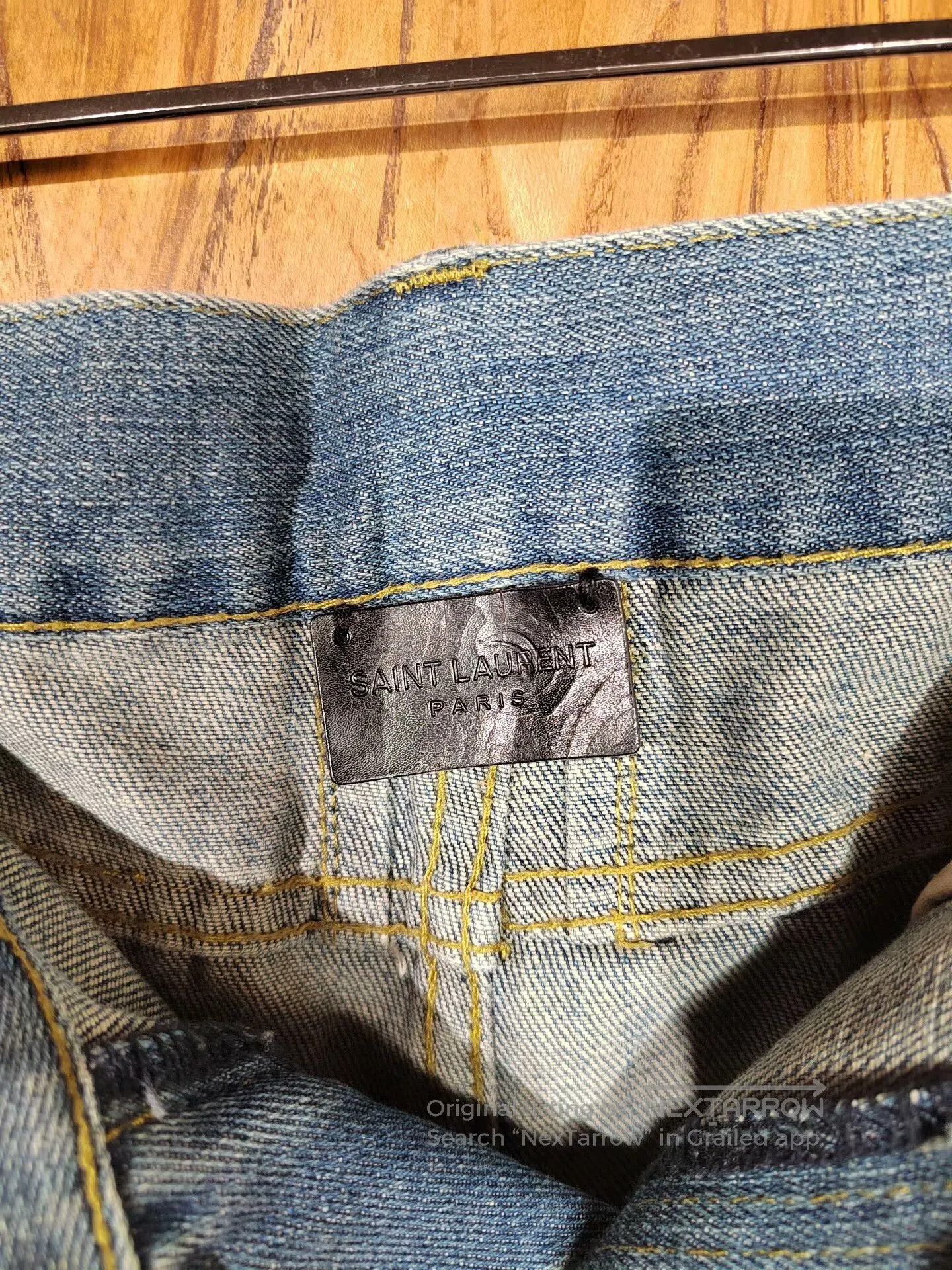 Saint Laurent Paris Saint Laurent Distressed Denim Jeans. Size US 30 / EU 46 - 3 Thumbnail