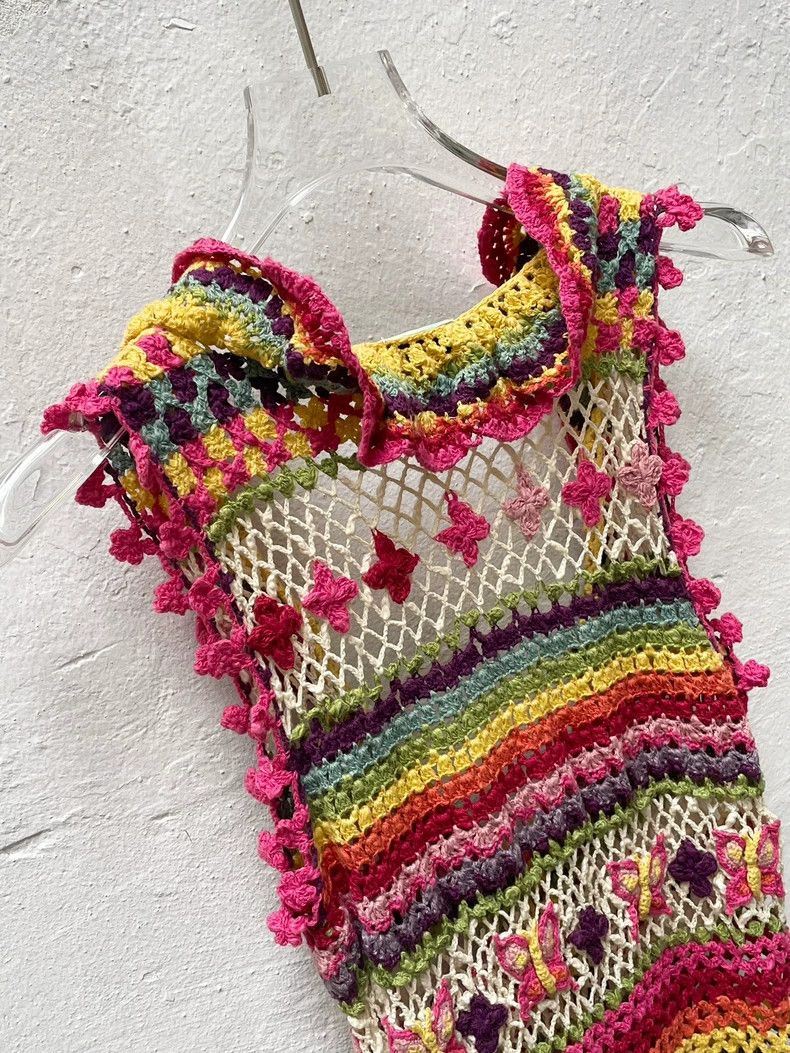 Hysteric Glamour Hysteric Glamour 90S Butterfly Star Mesh Knitted Vest 2504- Size ONE SIZE - 7 Thumbnail