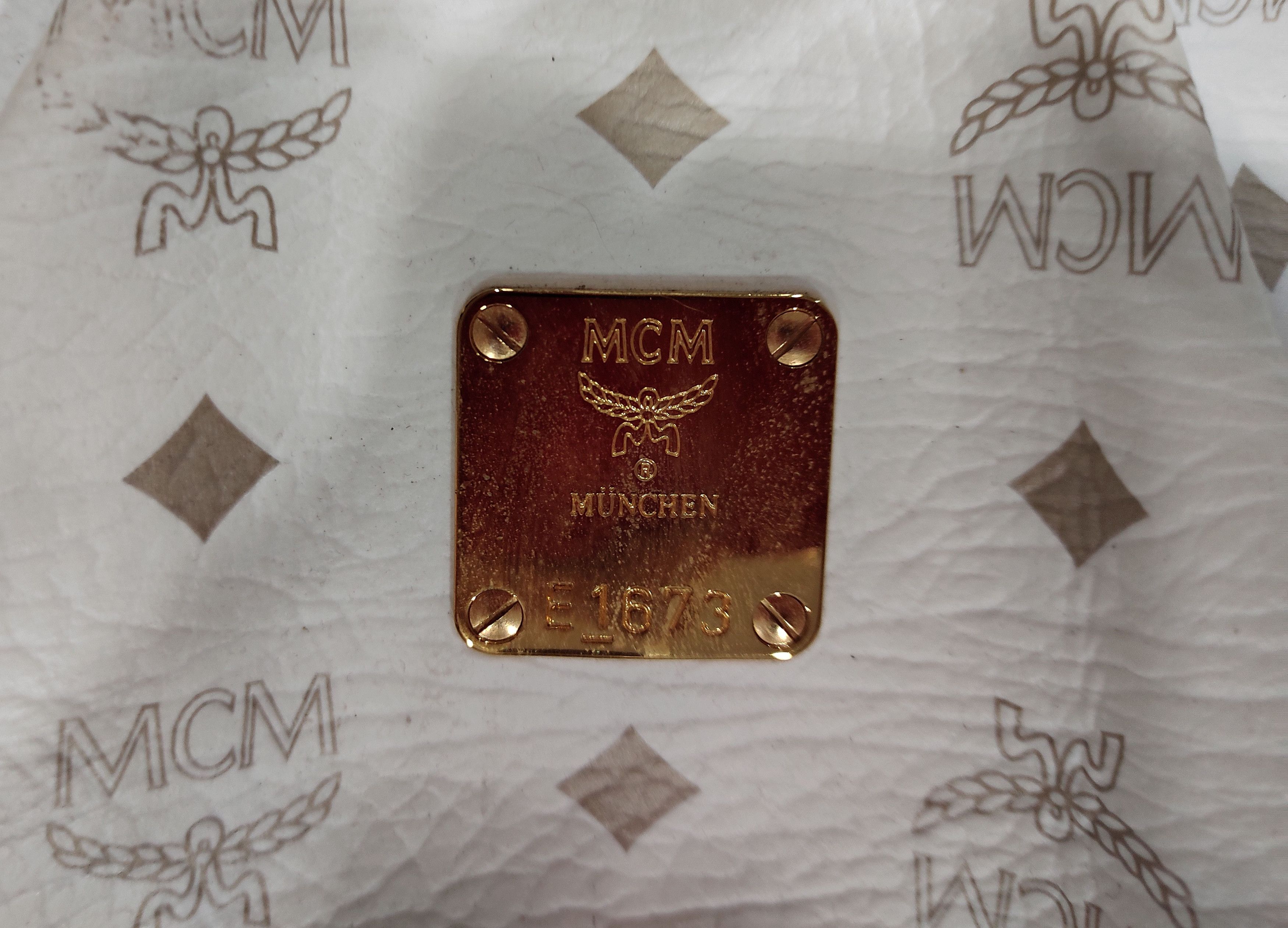 MCM Mcm White Visetos Tote Bag Size ONE SIZE - 7 Thumbnail