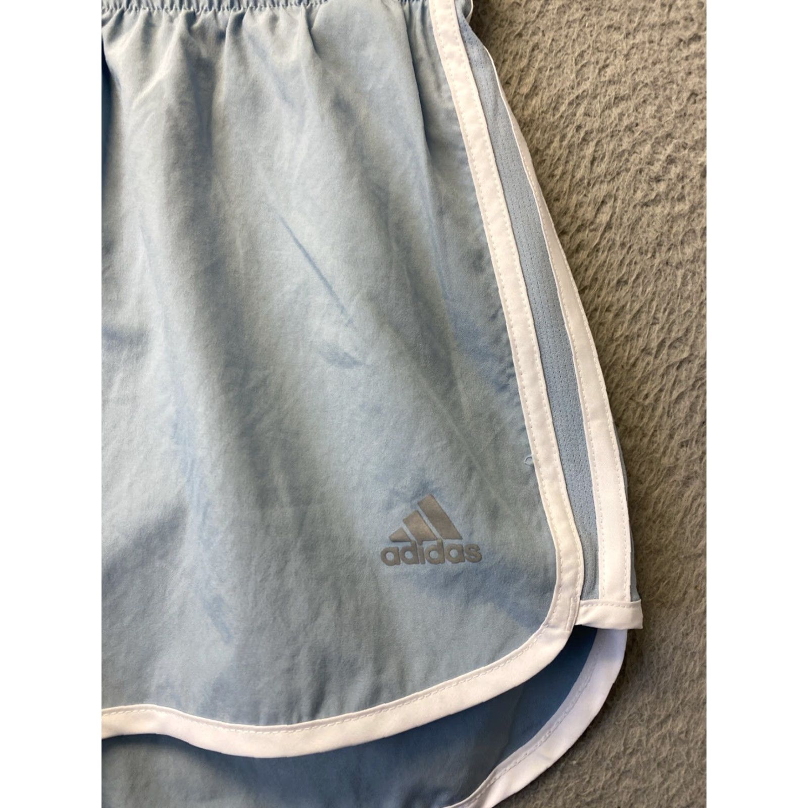 Adidas Adidas Shorts Women's S Regular Gray Like Blue Breathable Elastic Waist Yoga Gym Run Tennis Size 28" / US 6 / IT 42 - 2 Thumbnail