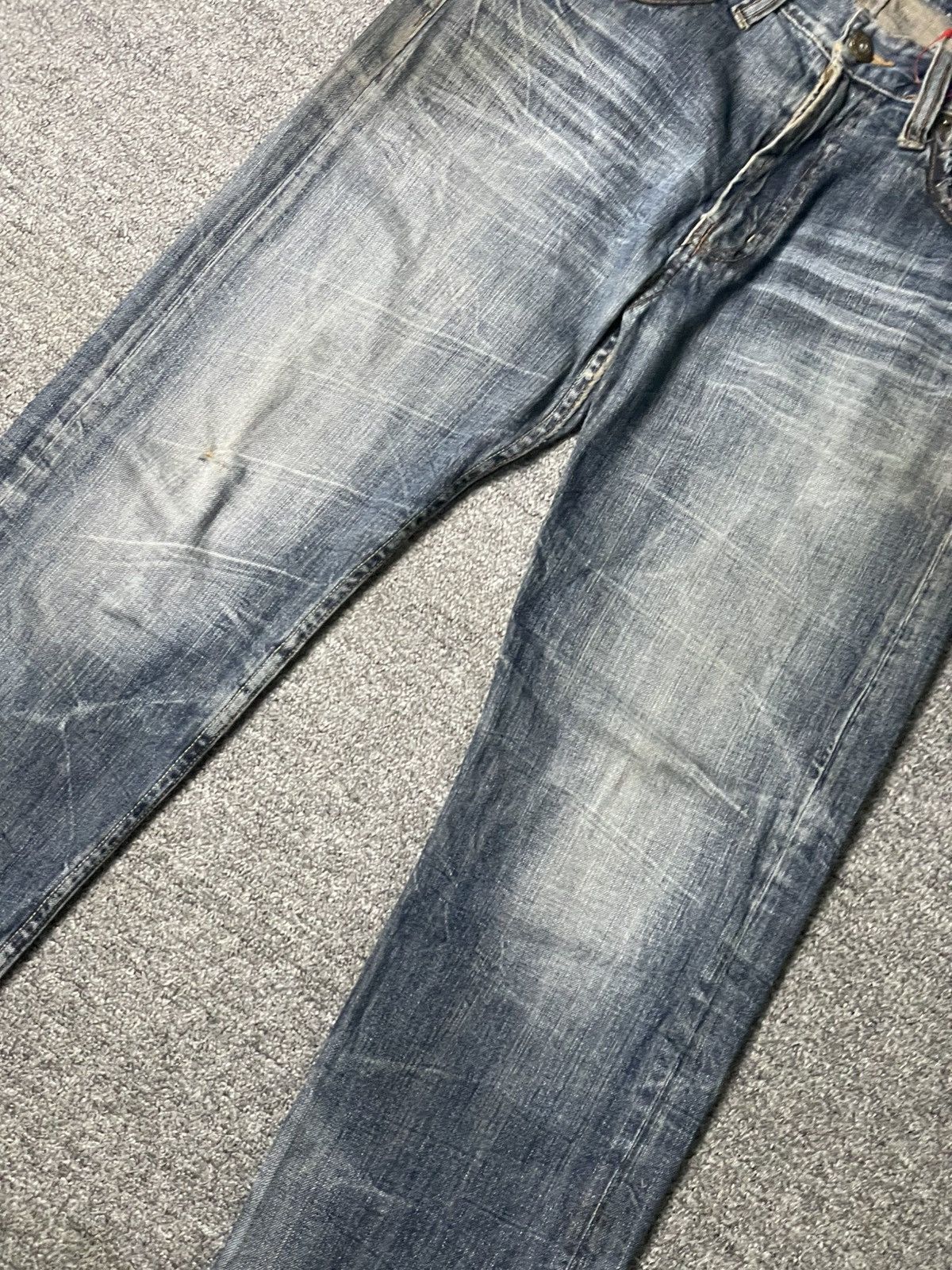 Japanese Brand Vintage ORIRIN Japan Distressed Denim Jeans (99) Size US 32 / EU 48 - 2 Thumbnail