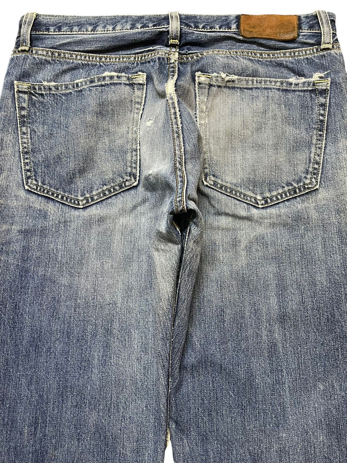 Uniqlo Vintage Y2K Uniqlo Blue Faded Wash Whiskers Straight Leg Fit Size US 32 / EU 48 - 5 Thumbnail