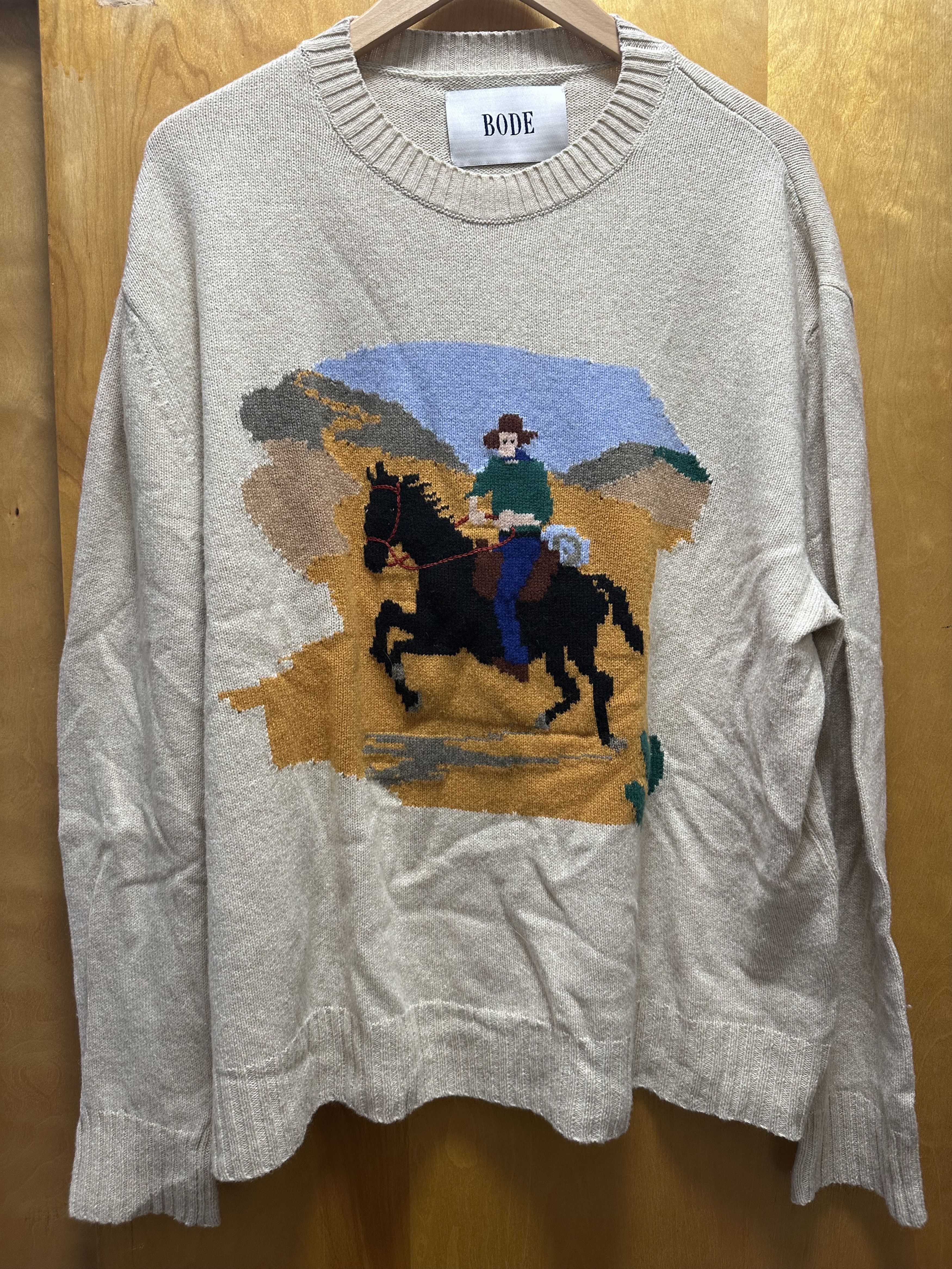 Bode Bode Men's Cowboy Crewneck Sweater Size US XXL / EU 58 / 5 - 1 Thumbnail