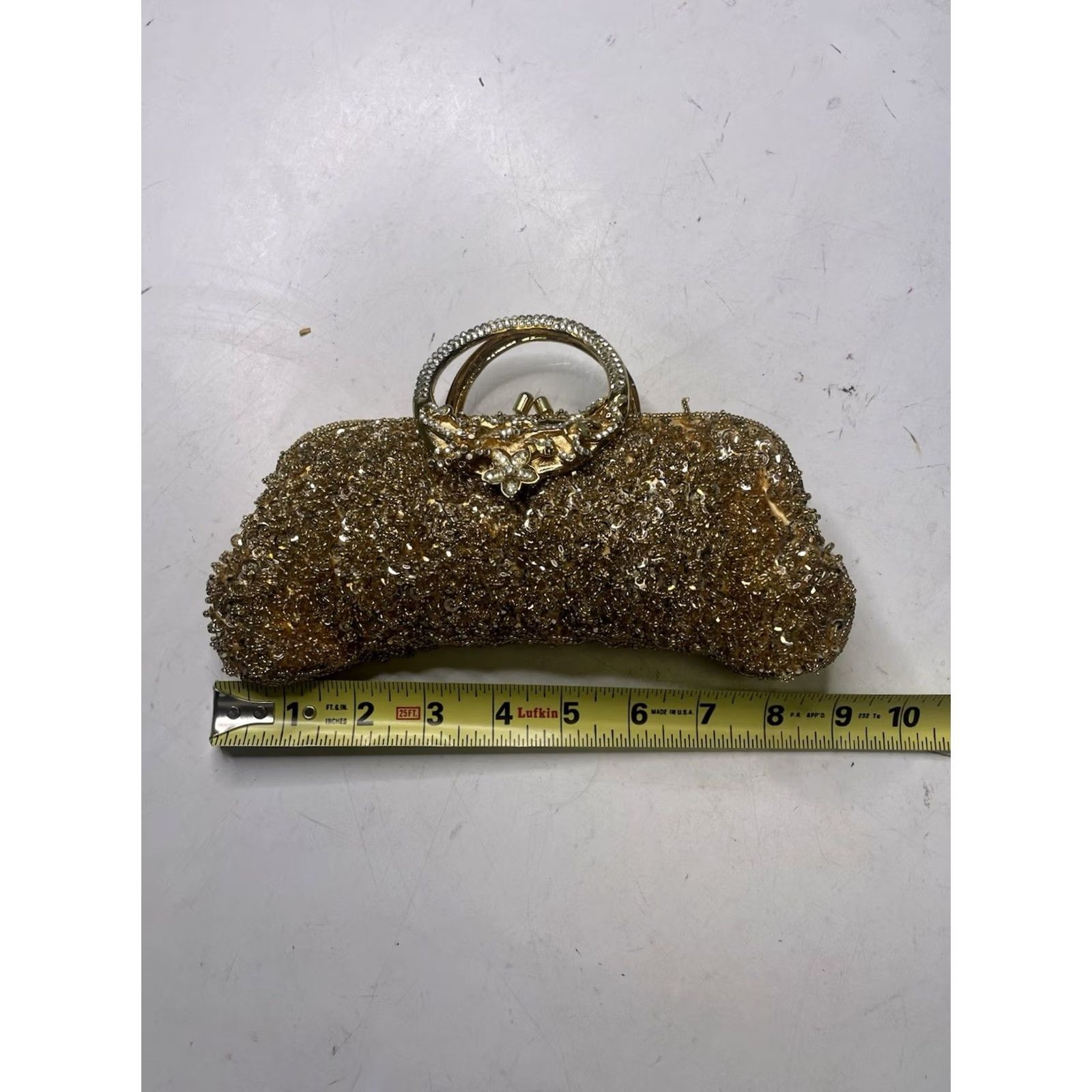 Lord & Taylor VINTAGE Lord & Taylor Jewel Toned Gold Silver Beaded Evening Bag Clutch Chain Strap VTG Size ONE SIZE - 5 Thumbnail
