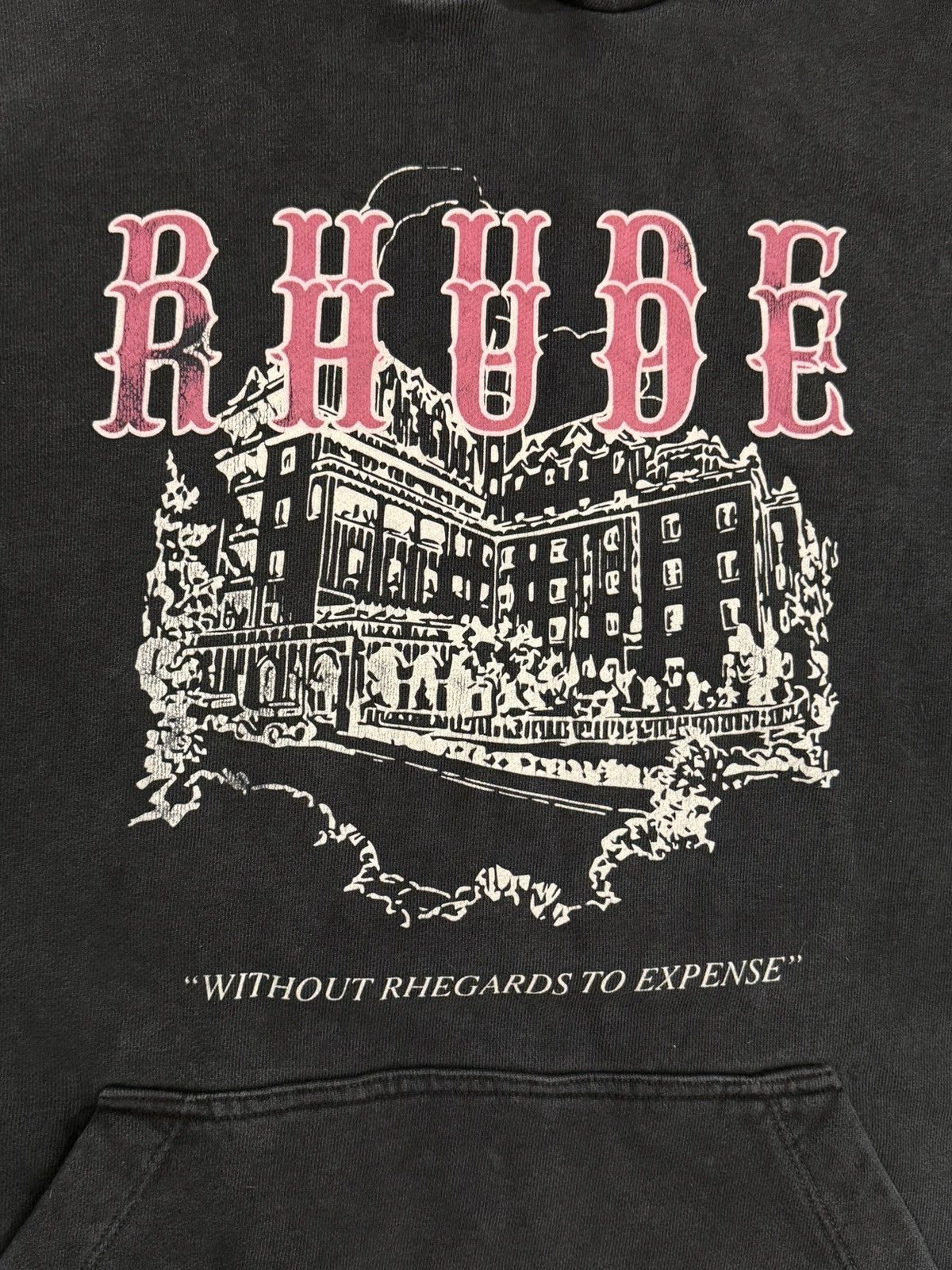 Rhude Rhude Chateau Logo Black Hoodie Without Rhegards To Expense Size US M / EU 48-50 / 2 - 3 Thumbnail