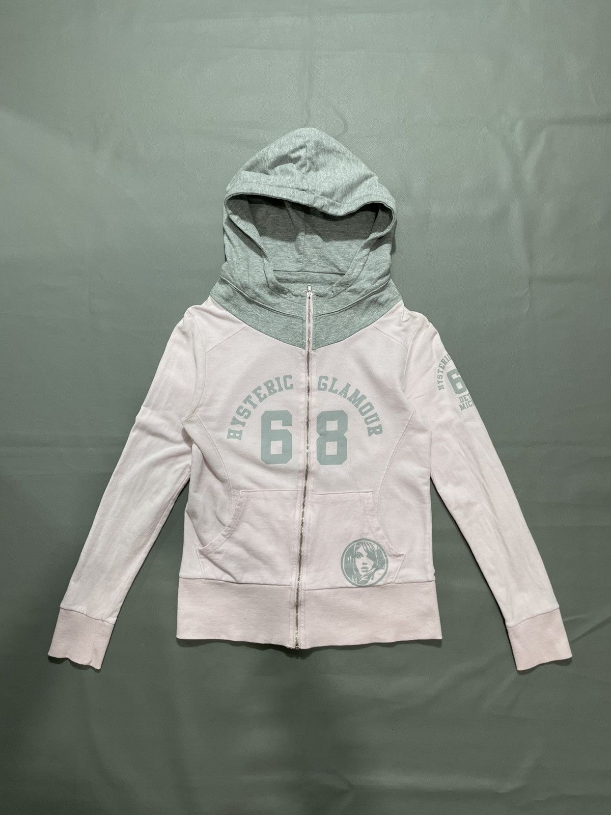 Distressed Hysteric Women Zip Hoodie