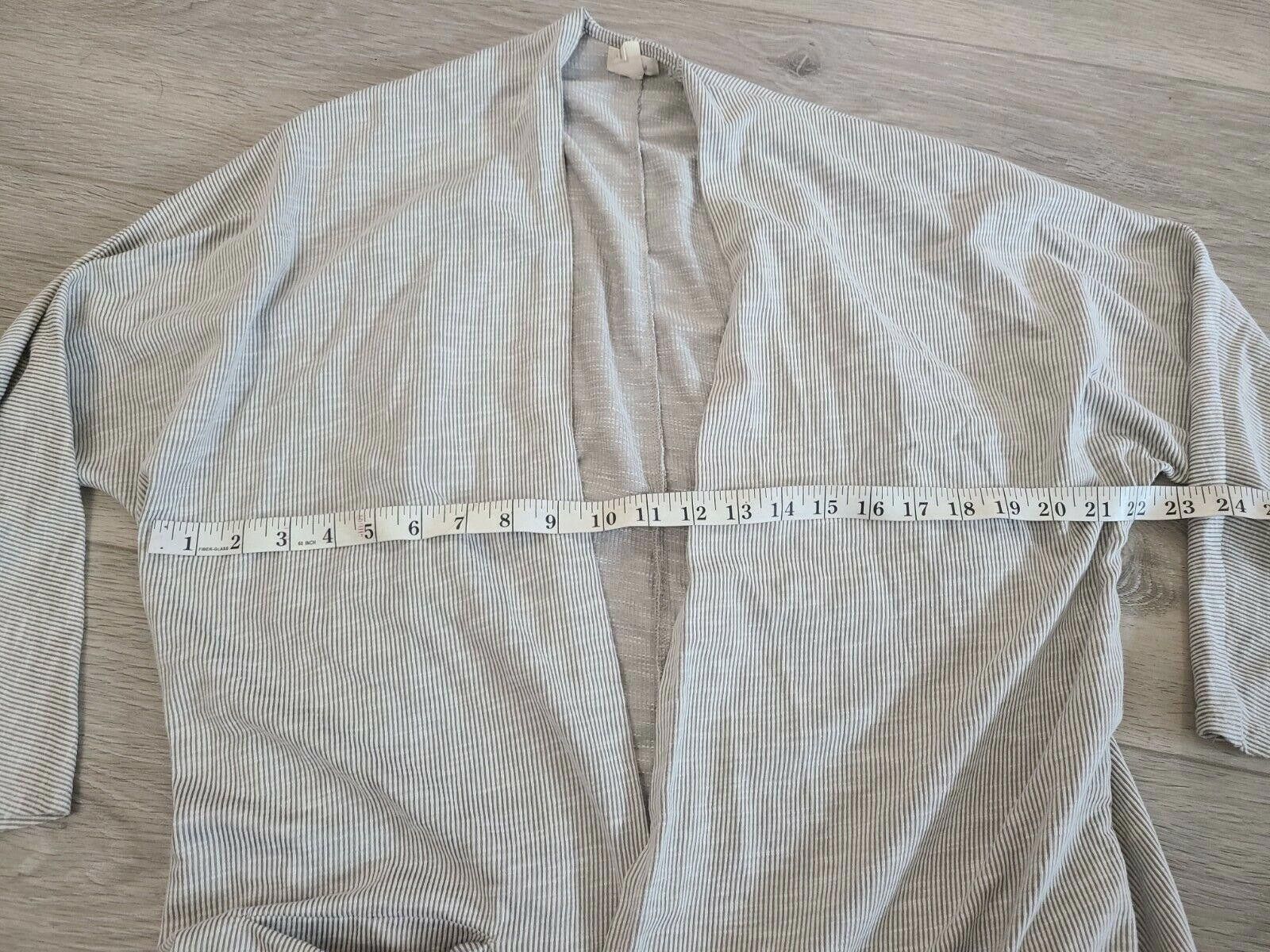 Designer Donni Cardigan One Size Waffle Neutral Striped Open Size ONE SIZE - 5 Thumbnail