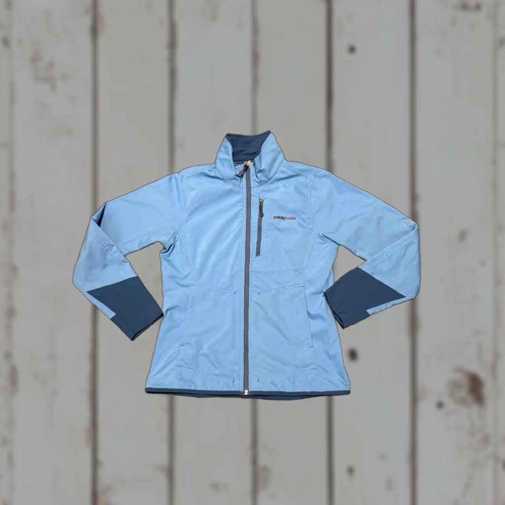 Patagonia Patagonia Softshell Jacket Hoody Blue Full Zip Outdoor Hiking Activewear Unisex Adults Size S Size S / US 4 / IT 40 - 1 Thumbnail
