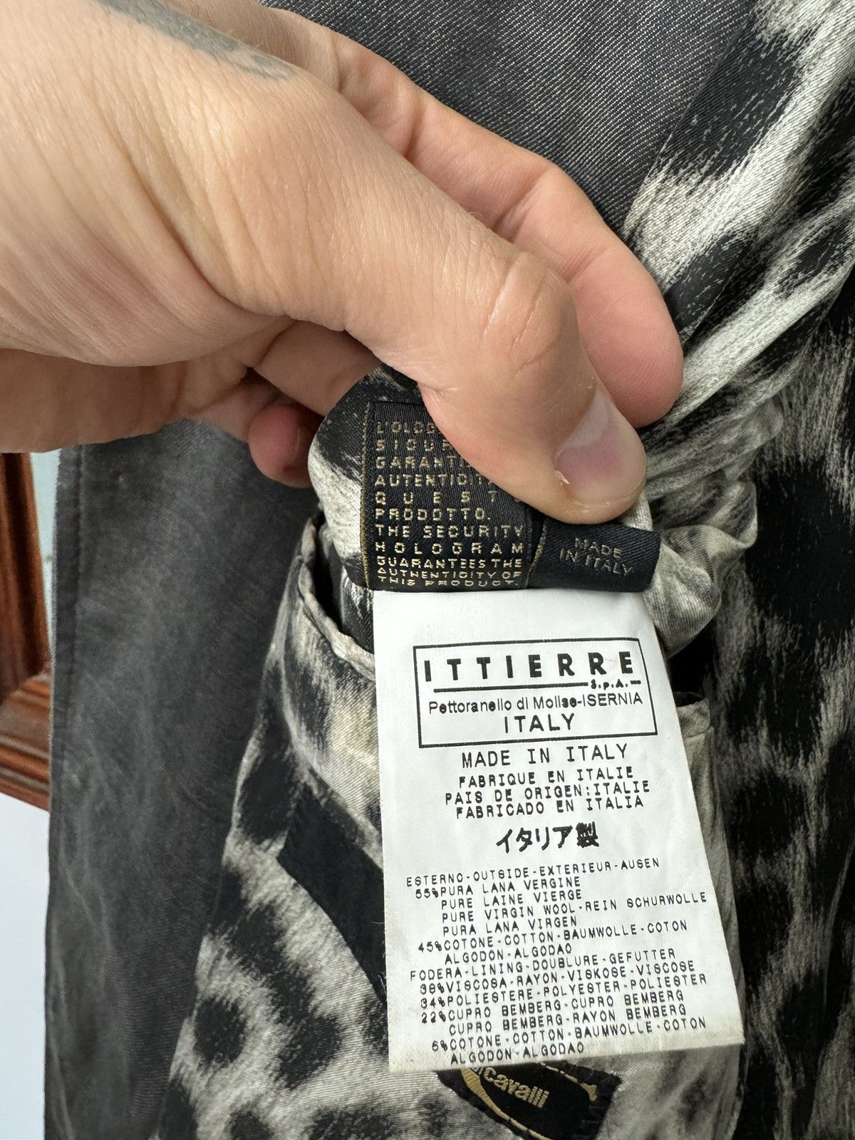 Roberto Cavalli Just Cavalli Leopard Print Gray Blazer Y2k Vintage Archive Size US M / EU 48-50 / 2 - 7 Thumbnail