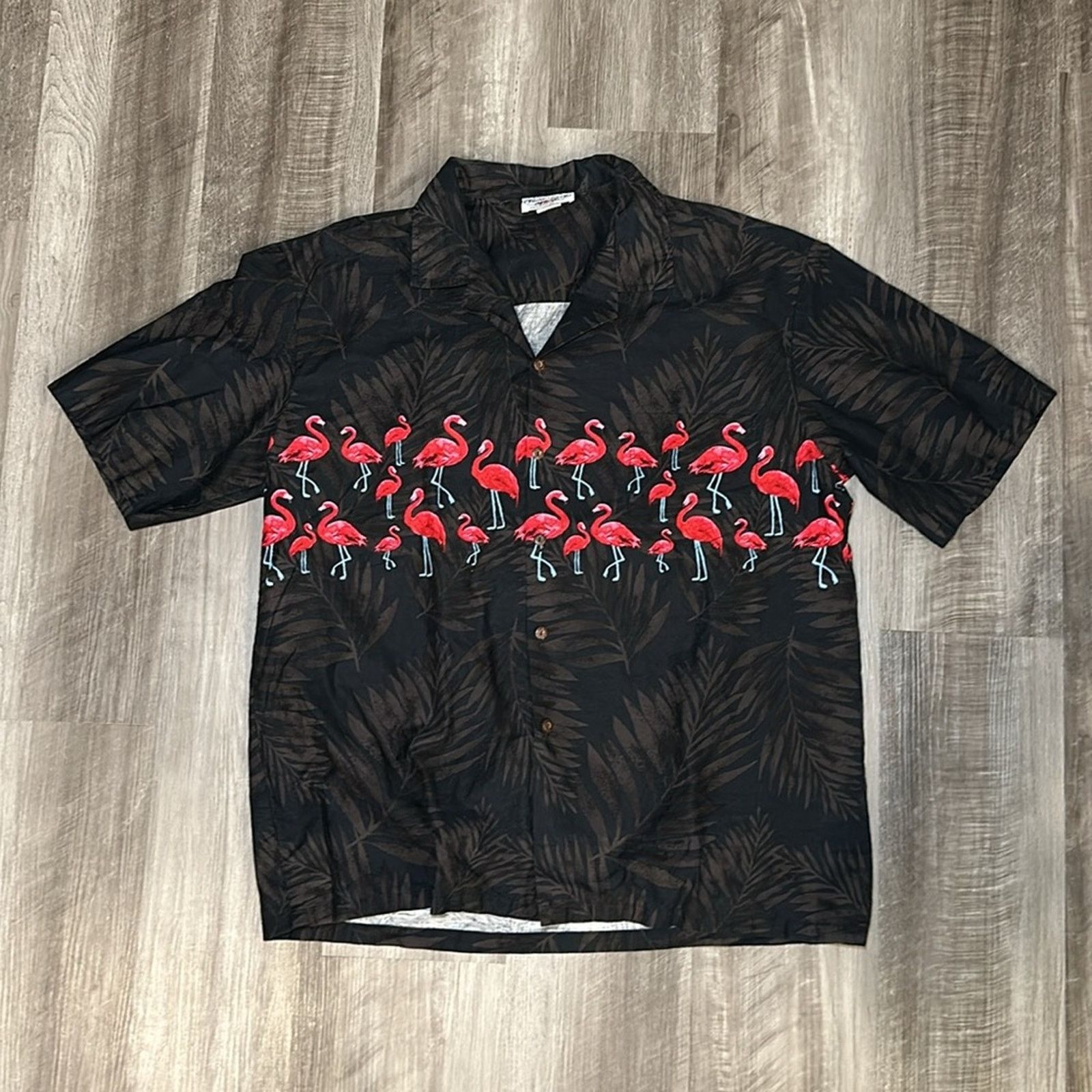 Pacific Legend Pacific Legend Hawaiian Flamingo Short Sleeve - 2XL Size US XXL / EU 58 / 5 - 2 Thumbnail