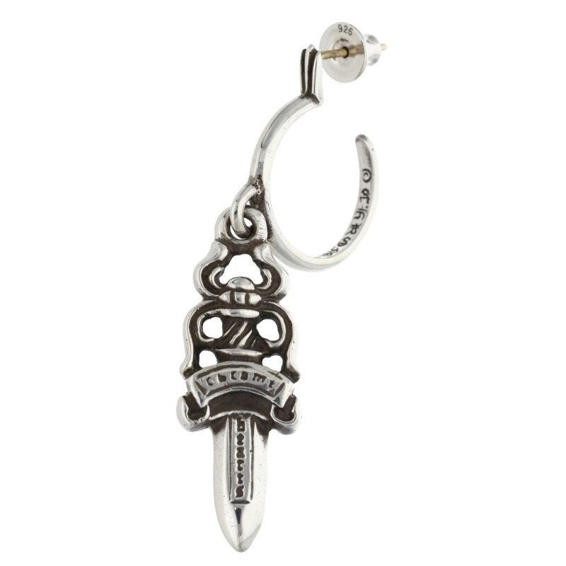 Chrome Hearts Chrome Hearts Dagger Hoop Silver Earring Size ONE SIZE - 1 Thumbnail
