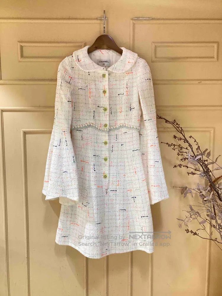 Chanel Chanel White sequin embroidered dress Size XXS / US 00 / IT 34 - 1 Thumbnail