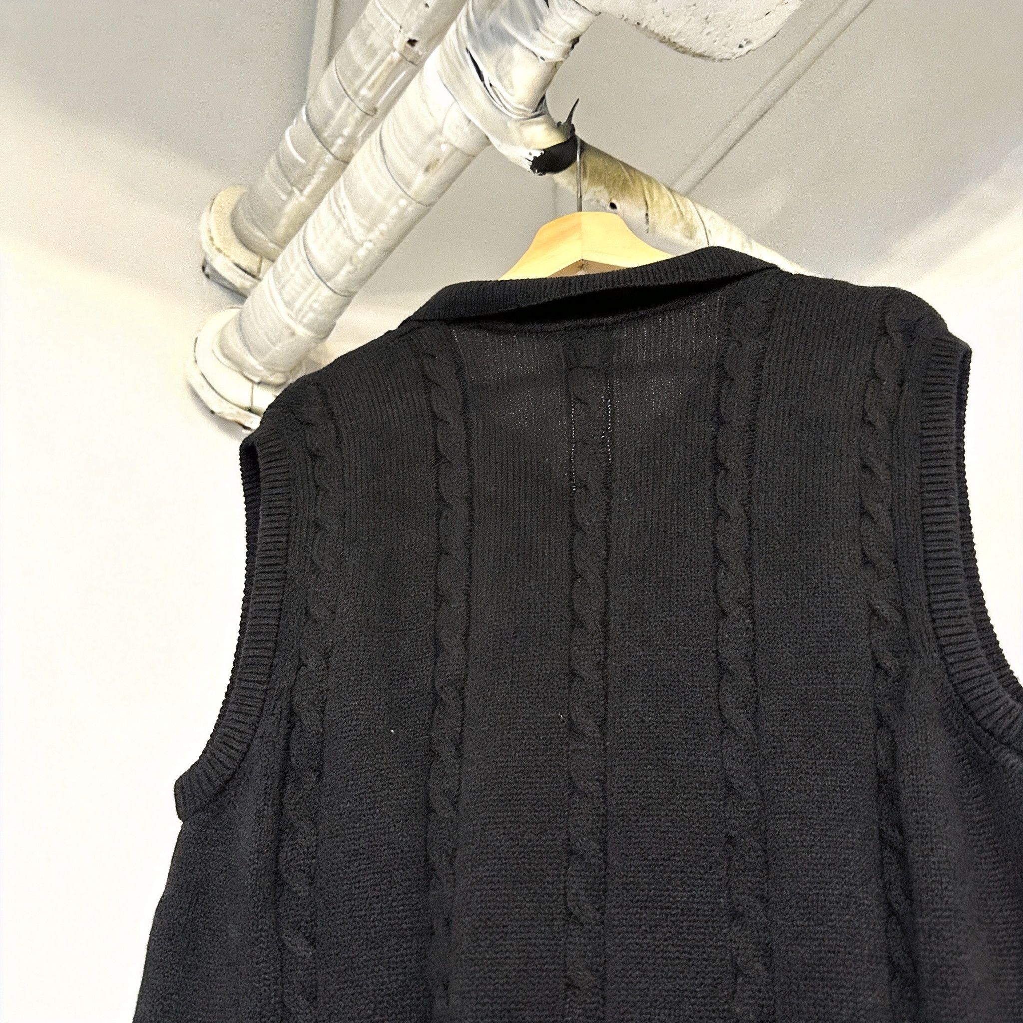 Noah Black Polo Collar Knit Vest/, Men's (Size M) — image 2 of 6