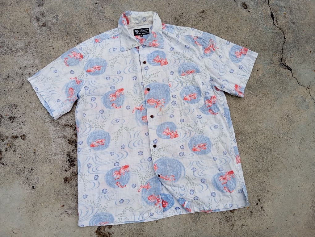 Japanese Brand Japan Art Koi Sukajan Hawaiian shirt AOP 🌴 Size US L / EU 52-54 / 3 - 2 Thumbnail