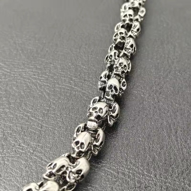 Vintage Retro Skull Head Pattern Wallet Pant Chain Size ONE SIZE - 7 Thumbnail