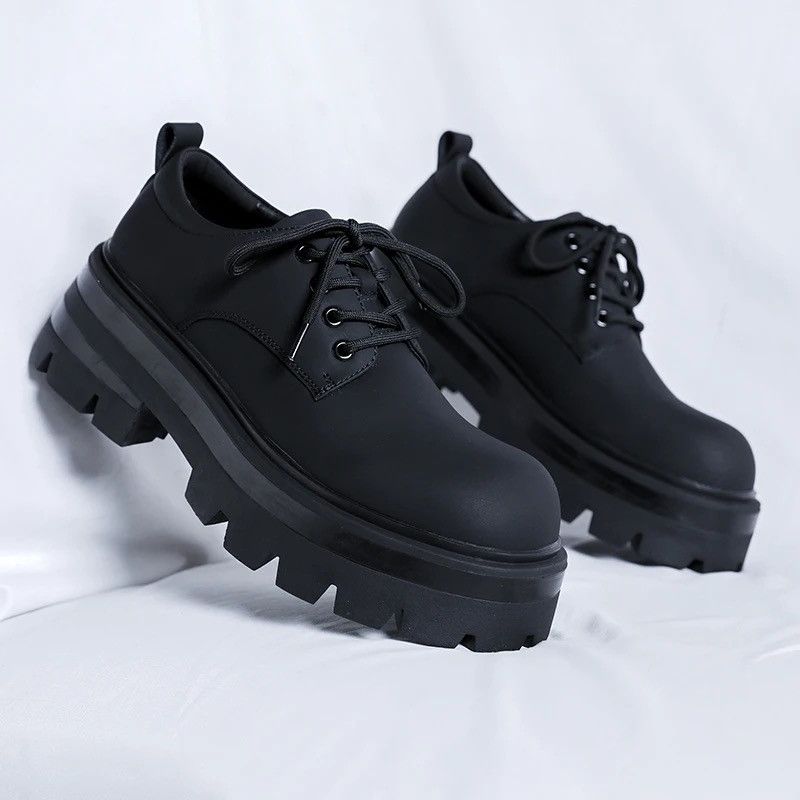 Other Black Chunky PU Leather Boots Size US 8 / EU 41 - 7 Thumbnail