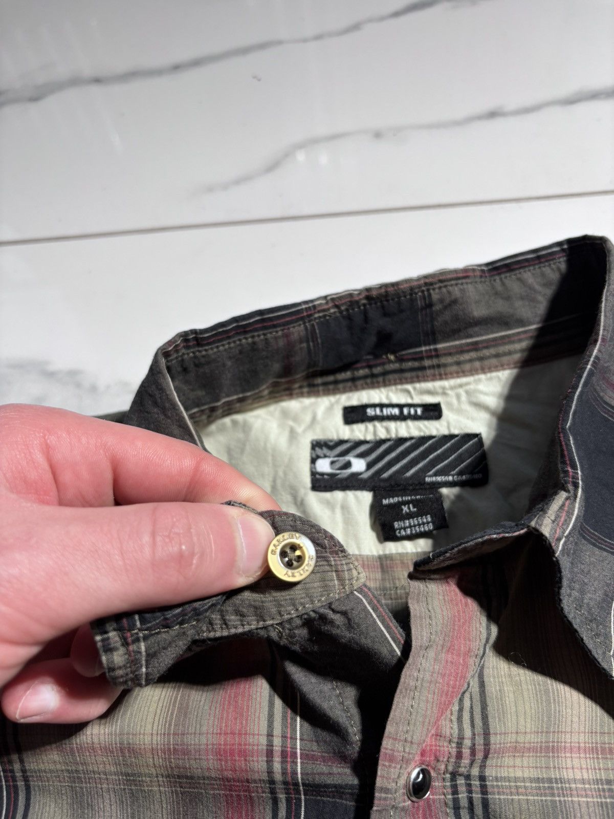 Oakley VTG Oakley Baggy Shirts Long Sleeve Plaid GorpCore Style 00s Size US XL / EU 56 / 4 - 5 Thumbnail