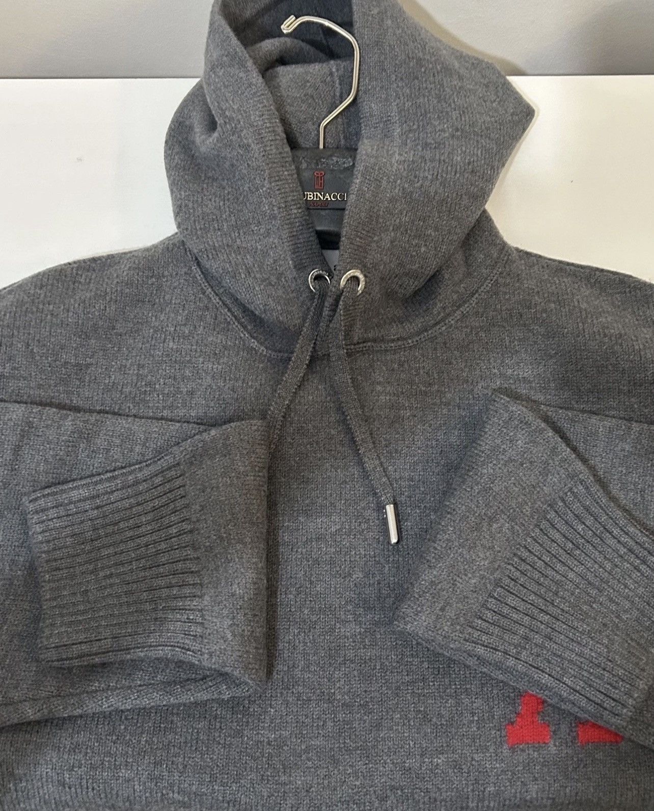 AMI Ami Paris Logo Intarsia Knit Hoodie Size Large Size US L / EU 52-54 / 3 - 4 Thumbnail