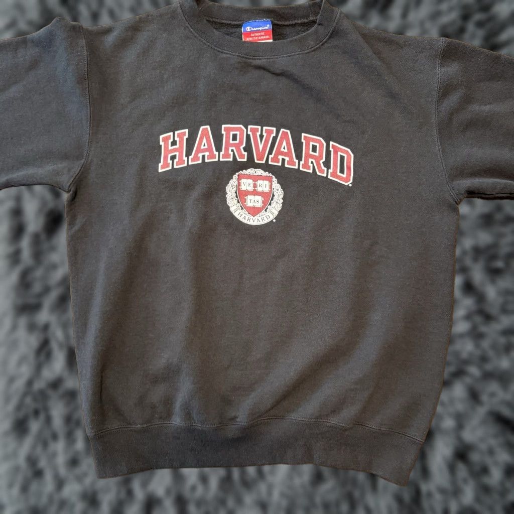 Champion Harvard Champion Sweatshirt Black Crest University College Logo Crew Neck Hoodie S Small Unisex Adults College Logo Pullover All Seasons Size US S / EU 44-46 / 1 - 1 Thumbnail