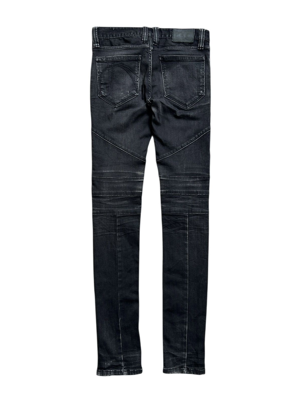 NO ID NO ID Washed Black Biker Skinny Denim Size US 31 - 2 Thumbnail