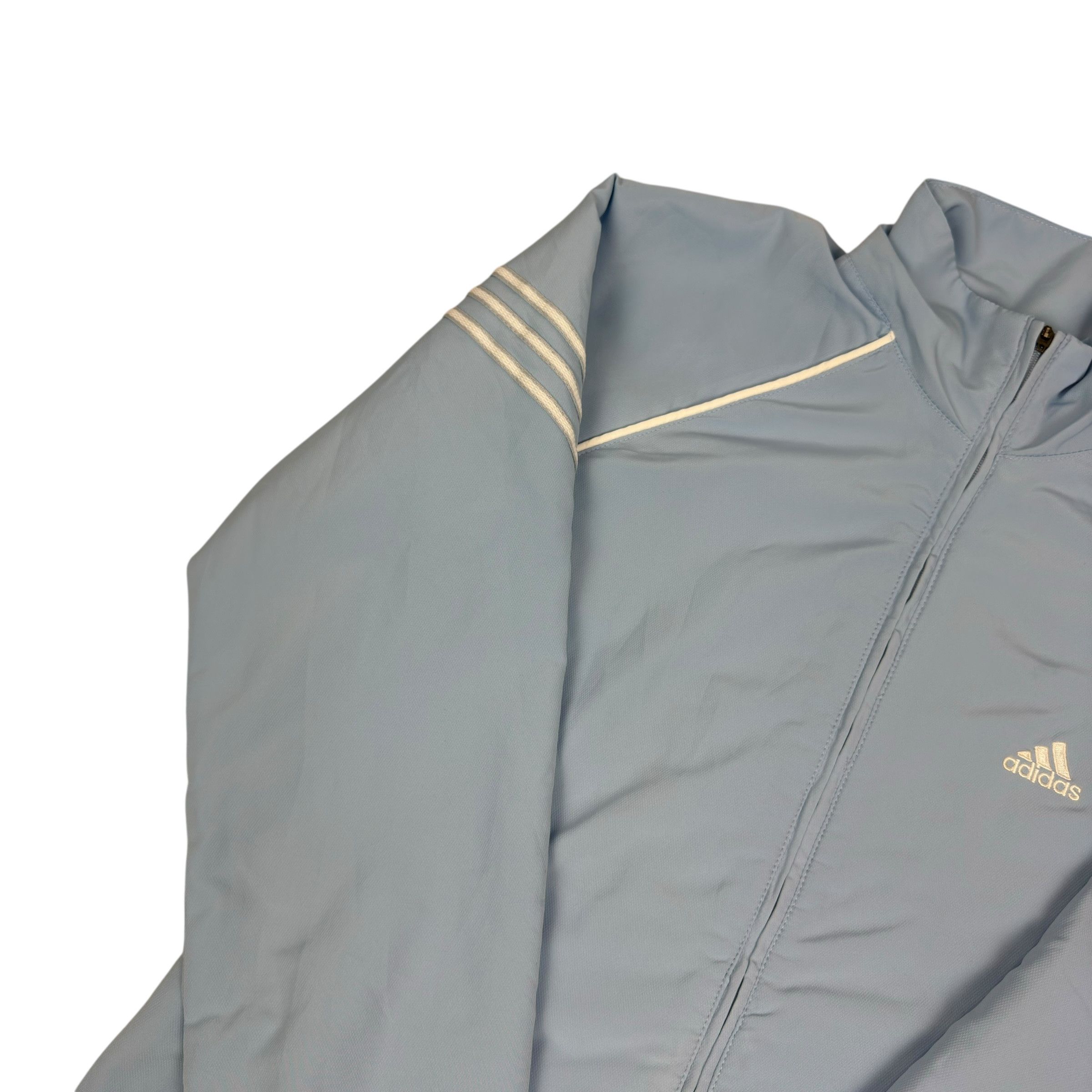 Adidas Adidas Women's Blue White Mesh Full Zip Track Jacket Small Size S / US 4 / IT 40 - 4 Thumbnail