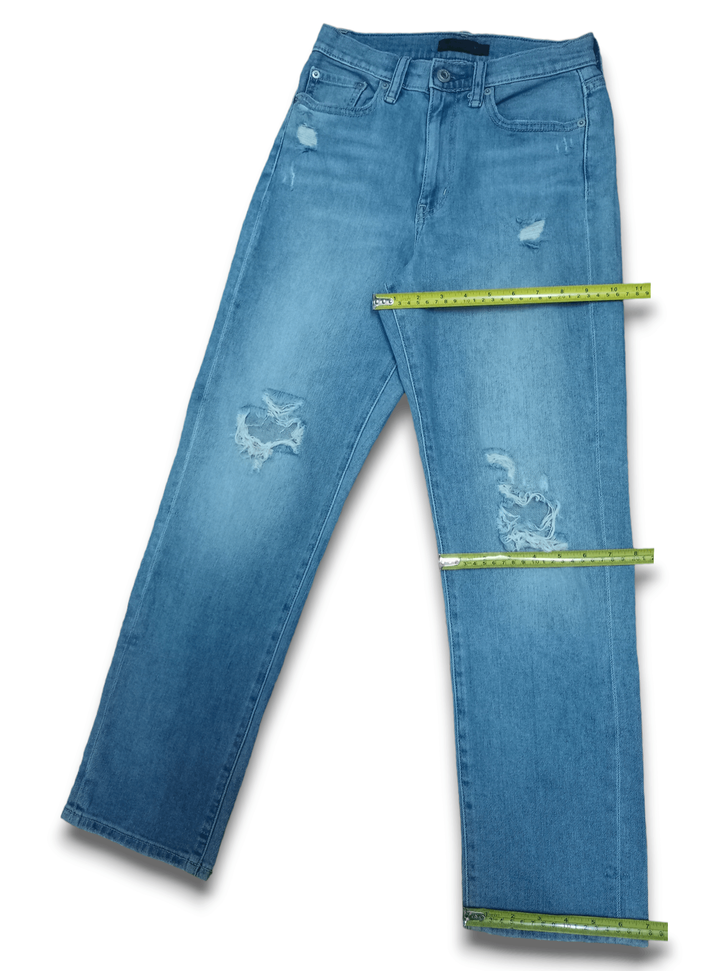 Japanese Brand × Uniqlo Vintage Japanese Uniqlo Blue Wash Distressed Jeans 24x27 Size 24" / US 00 / IT 34 - 11 Thumbnail