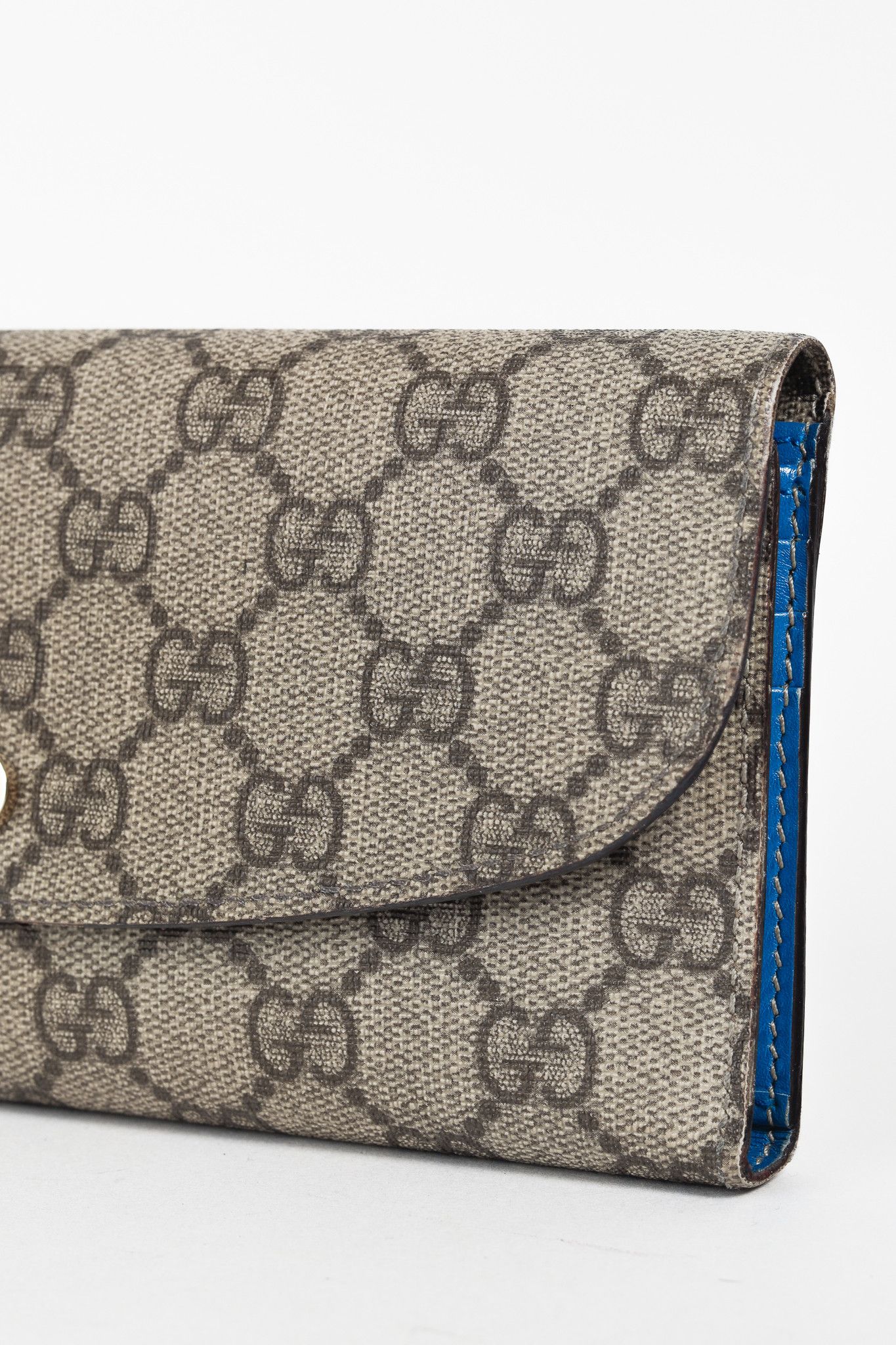 Gucci Gucci Brown Ivory GG Supreme Monogram Continental Wallet Size ONE SIZE - 5 Thumbnail