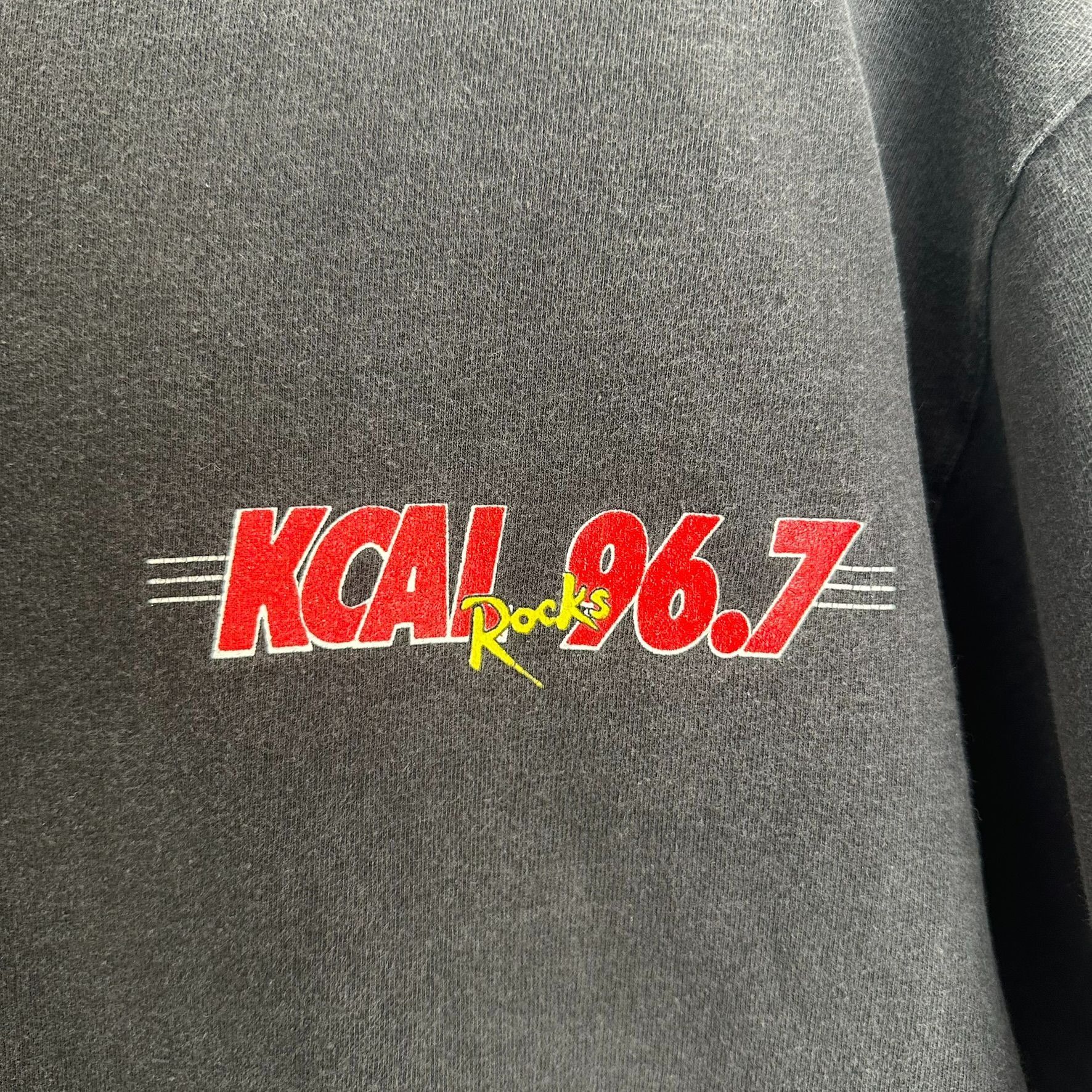 Hanes Vintage 90s KCAL FM 96.7 Rock Radio T-Shirt California Grung Size US L / EU 52-54 / 3 - 4 Thumbnail