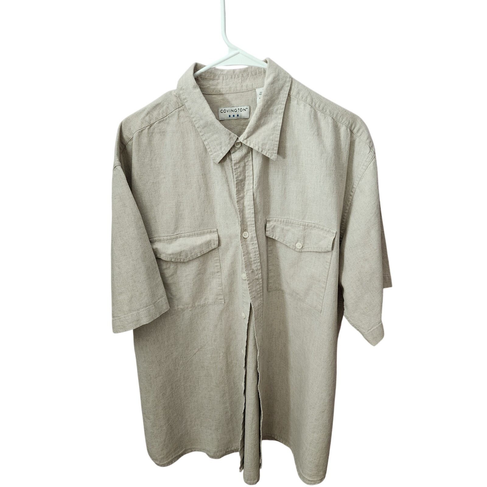 Covington Covington Button Down Dress Shirt Mens Size Large Cream Size US L / EU 52-54 / 3 - 1 Thumbnail