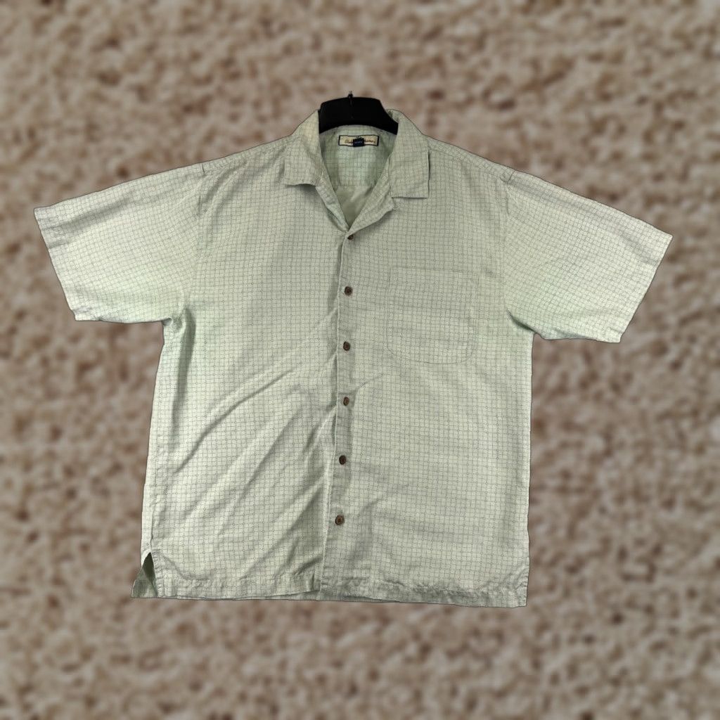 Tommy Bahama Tommy Bahama Shirt Men Large Green 100% Silk Button Up Hawaiian Pocket Vacation Size US L / EU 52-54 / 3 - 1 Thumbnail