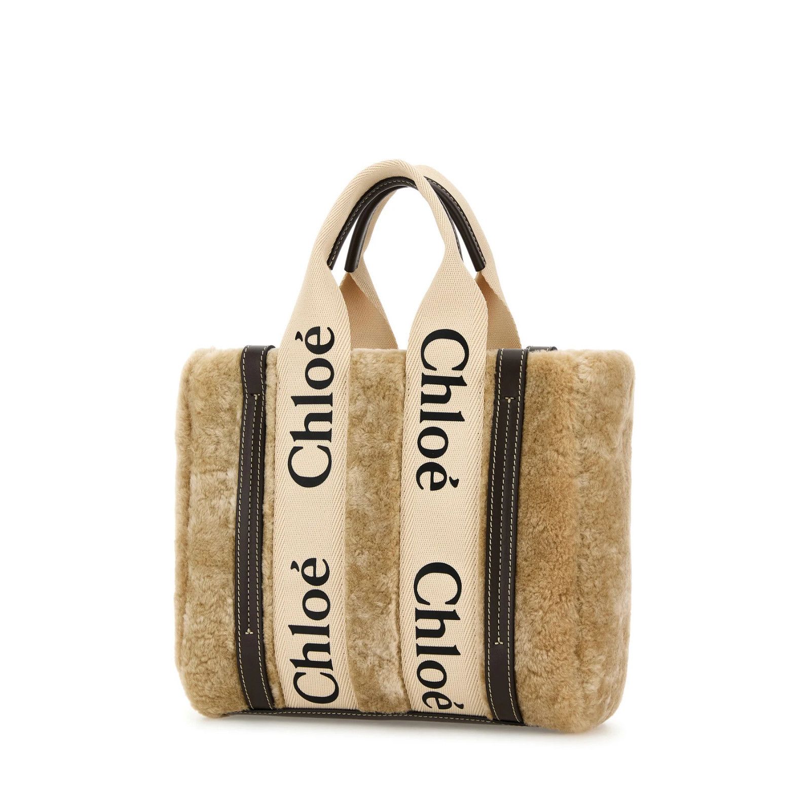 Chloe Chloe Small Summery Beige Shearling Tote Bag New & Authentic Size ONE SIZE - 2 Thumbnail