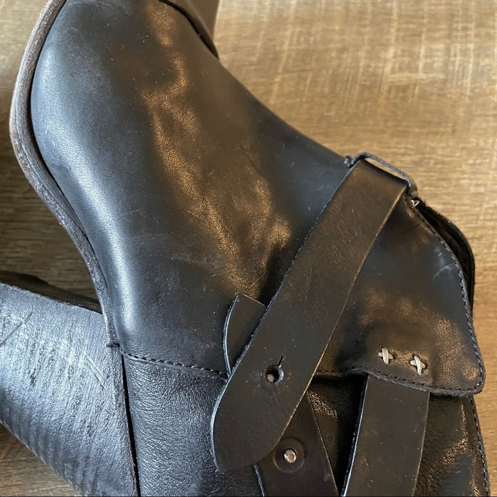 Rag & Bone Rag & Bone Harrow Black Leather Ankle Boots Sz 40 Size US 10 / IT 40 - 11 Thumbnail