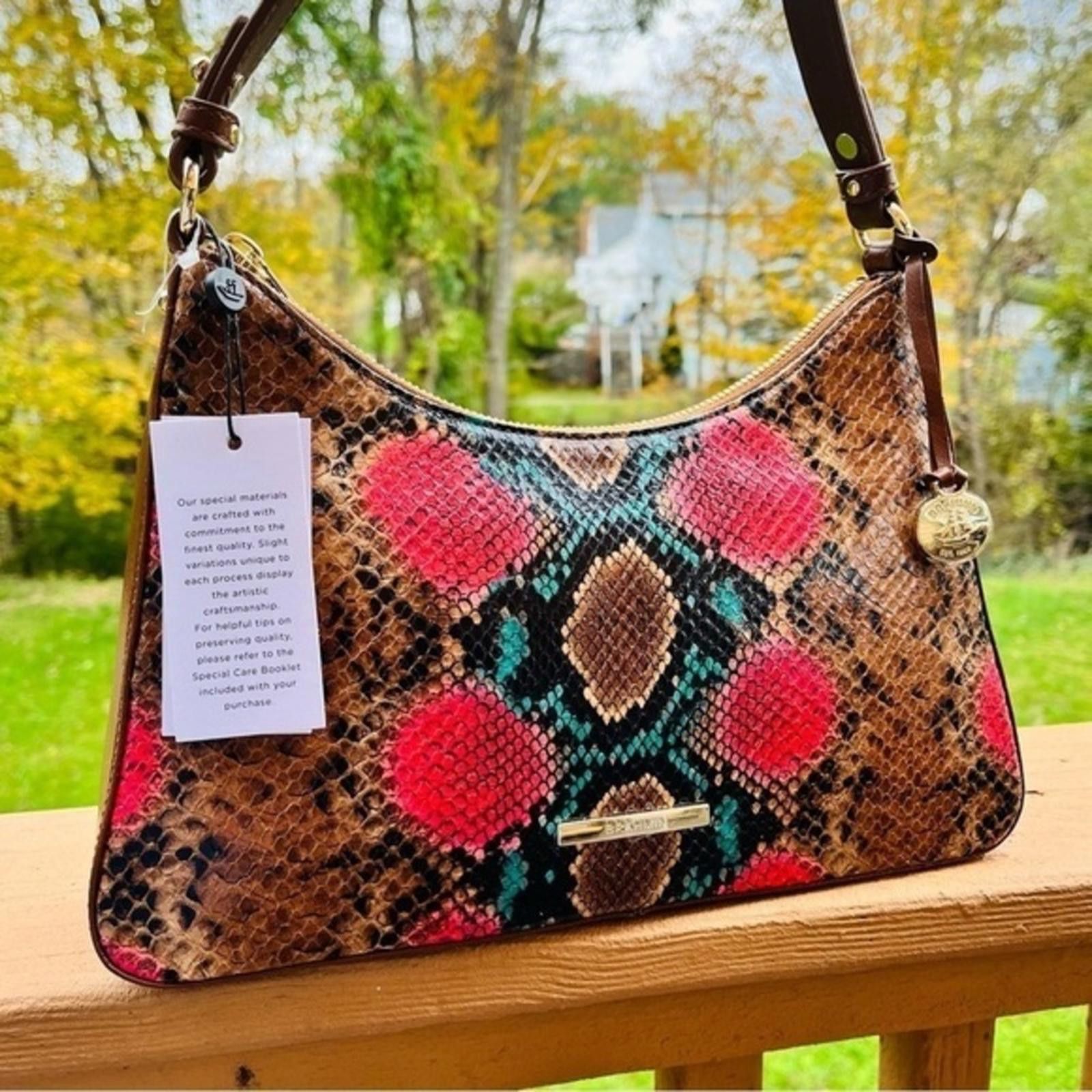 BRAHMIN Brahmin Esme Multi Caladesi Snake Print Shoulder Bag NWT Size ONE SIZE - 1 Thumbnail