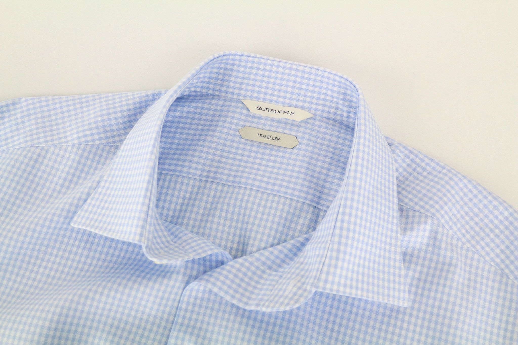 Suitsupply 45 Slim Blue Cotton Checked Button-Up 72844 Size 44R - 3 Thumbnail