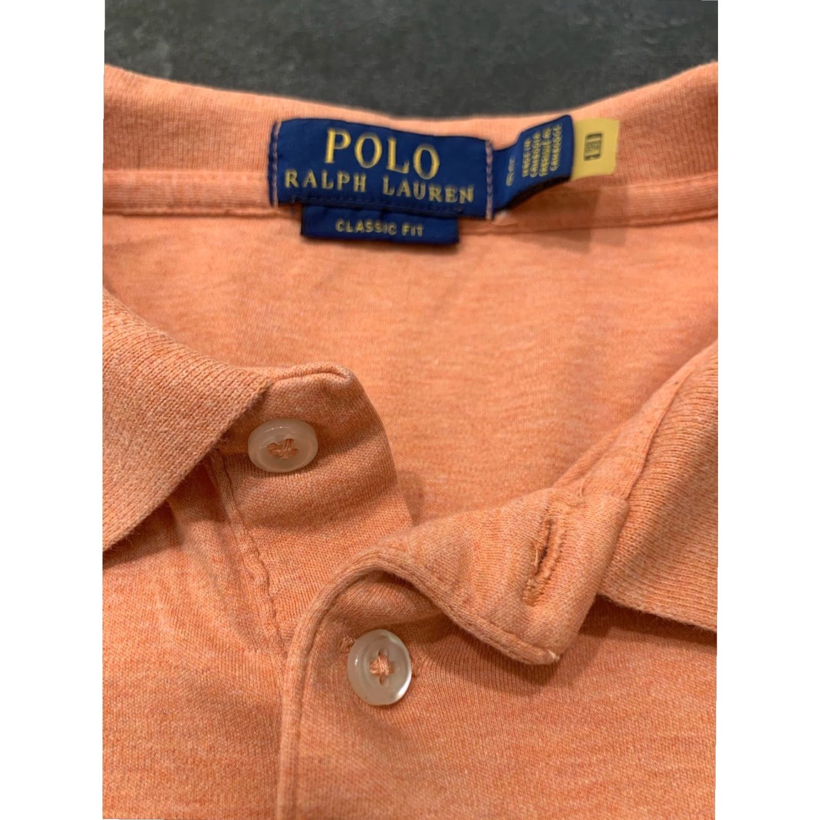 Polo Ralph Lauren Polo Ralph Lauren Polo Shirt Mens Large Peach Long Sleeve Classic Fit Size US L / EU 52-54 / 3 - 4 Thumbnail