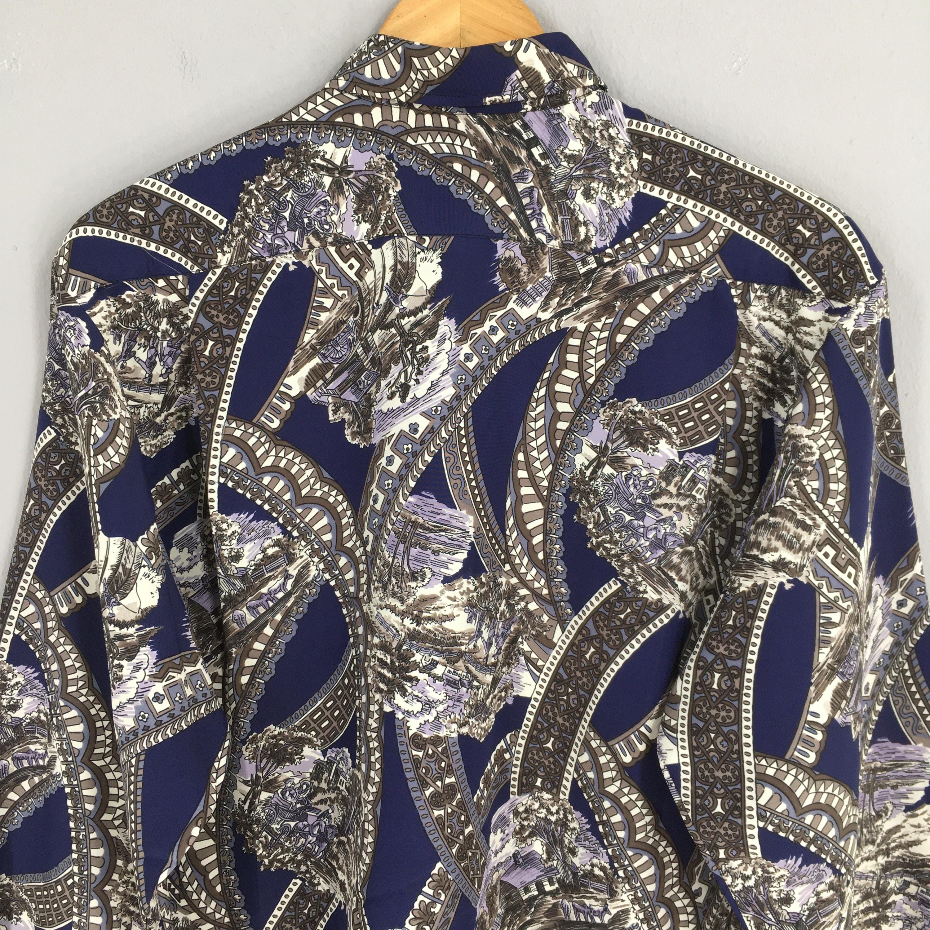 Other Vintage 90s Novelty Baroque Pop Art Polyester Shirt Medium Size US M / EU 48-50 / 2 - 8 Thumbnail