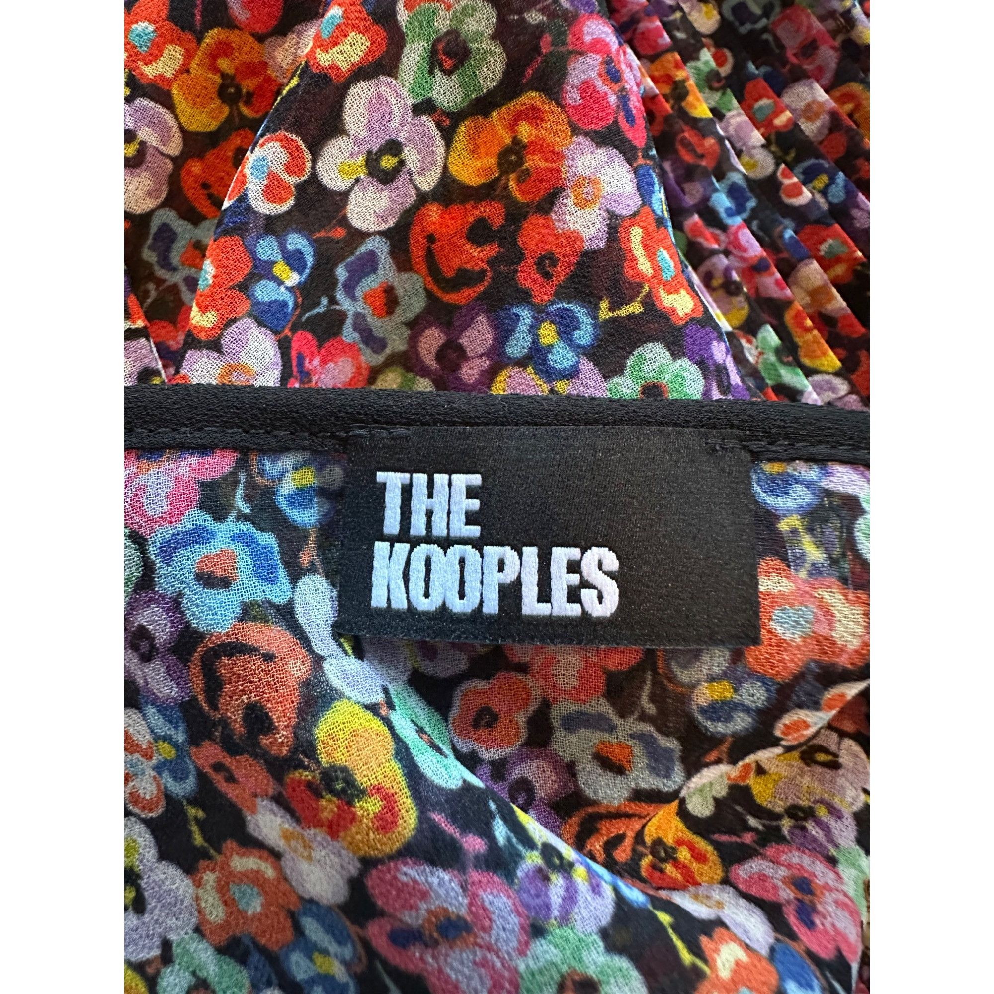 The Kooples The Kooples Womens Blazing Field Floral Dress Pleated Frills Size S / US 4 / IT 40 - 5 Thumbnail