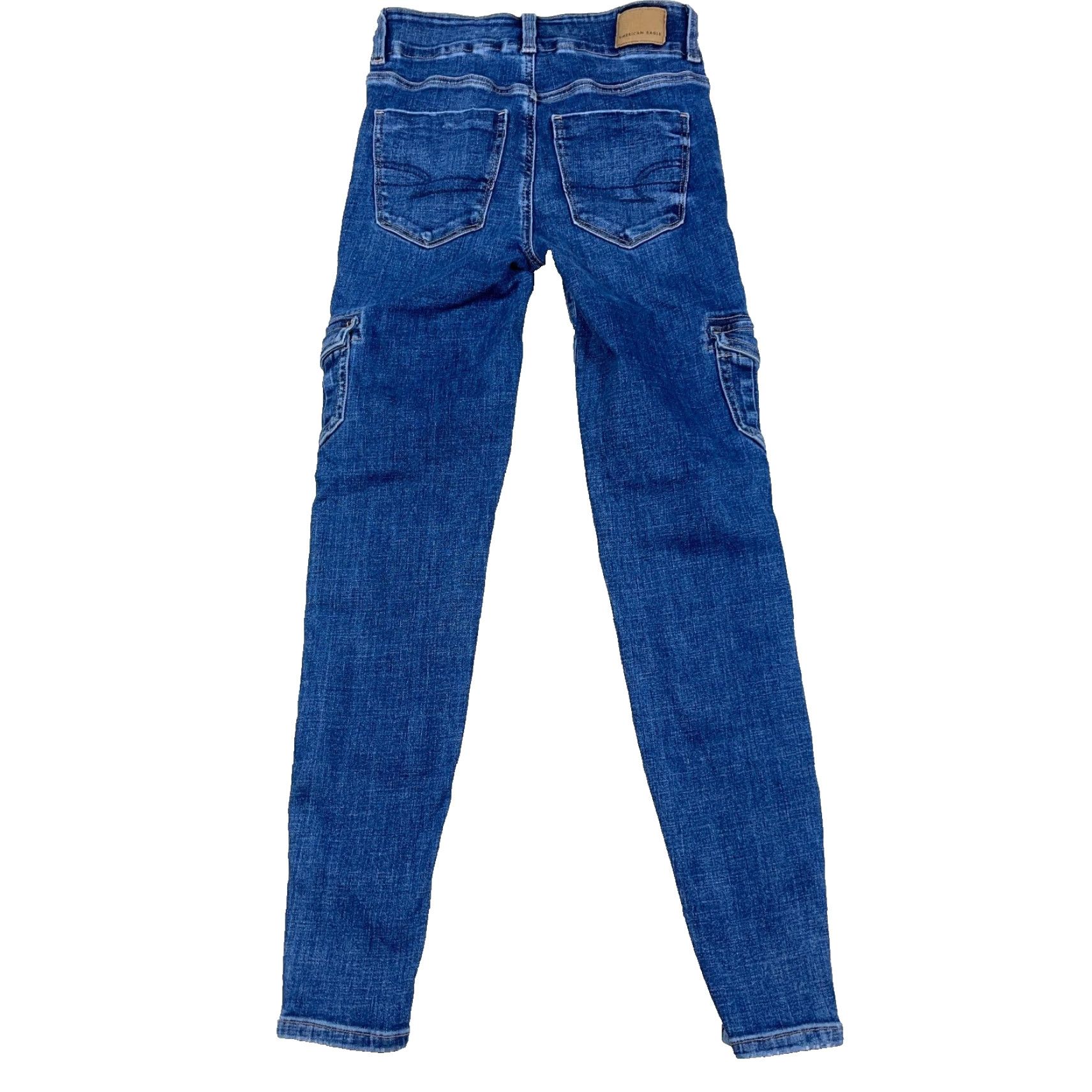 American Eagle Outfitters American Eagle Outfitters Jeans Women 00 High Hi Rise Jegging Distressed 5-Pocket Denim Blue Size 24" / US 00 / IT 34 - 2 Thumbnail