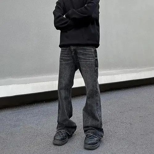 Jean Washed Black Stacked Denim Jeans Size US 31 - 1 Thumbnail