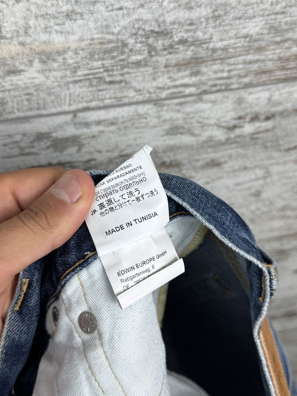 Edwin Mens Vintage Edwin Javanese denim jeans Selvedge pants rare Size US 31 - 19 Thumbnail