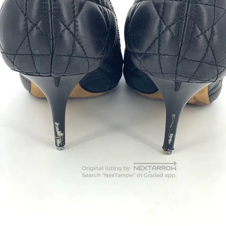 Dior Dior Black diamond bow round toe thin heel high heels Size US 5.5 / IT 35.5 - 9 Thumbnail