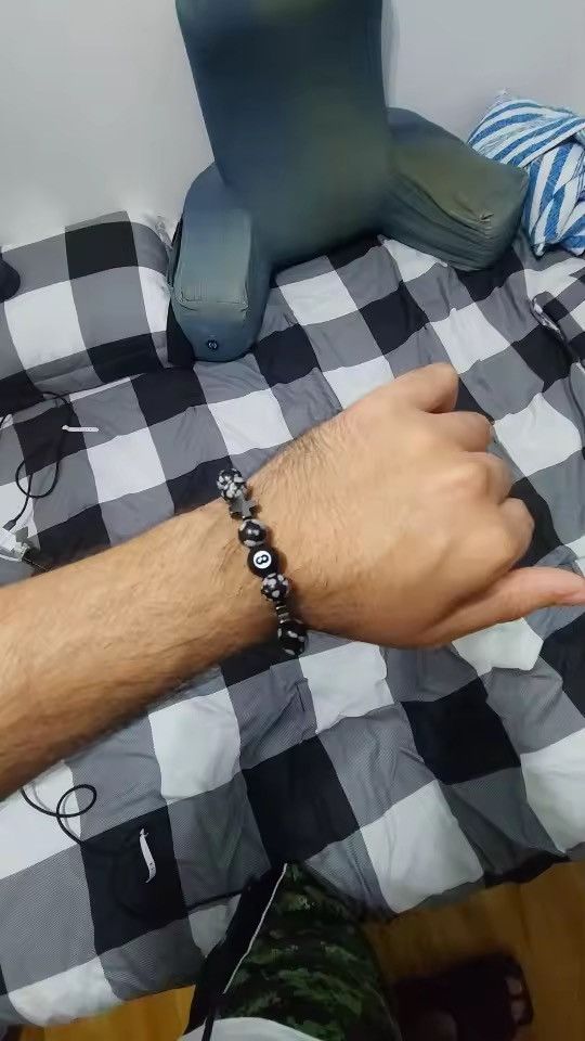 Jewelry Billiard Cross Bead Bracelet Size ONE SIZE - 4 Thumbnail