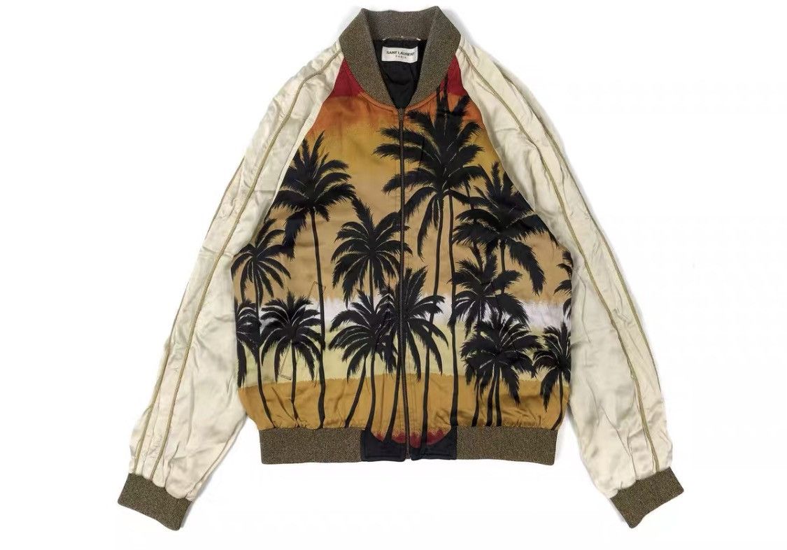 Saint Laurent Paris Saint Laurent Paris Silk Palm Tree Jacket