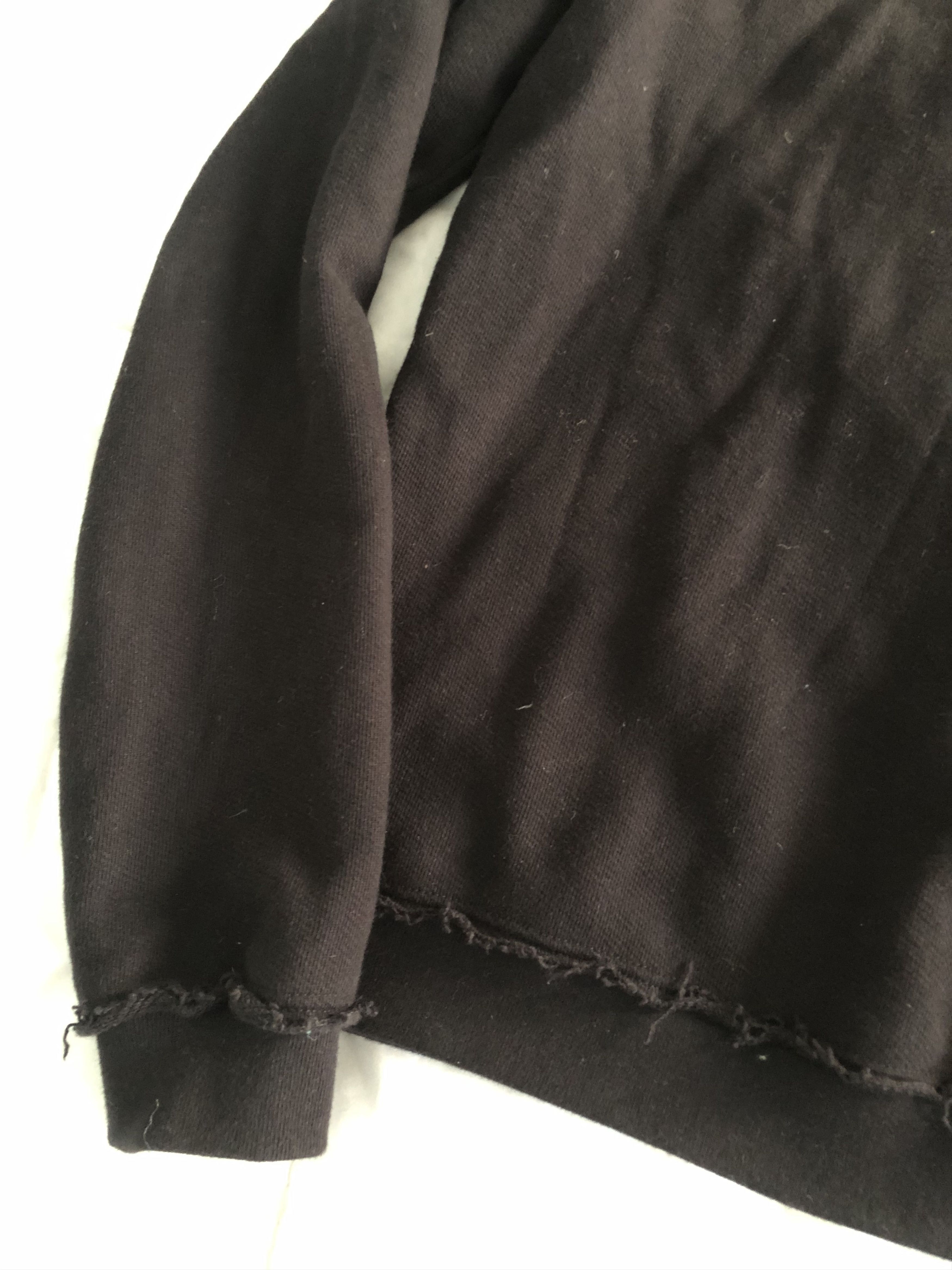 John Elliott Black Raw Edge Pullover Size US XS / EU 42 / 0 - 4 Thumbnail