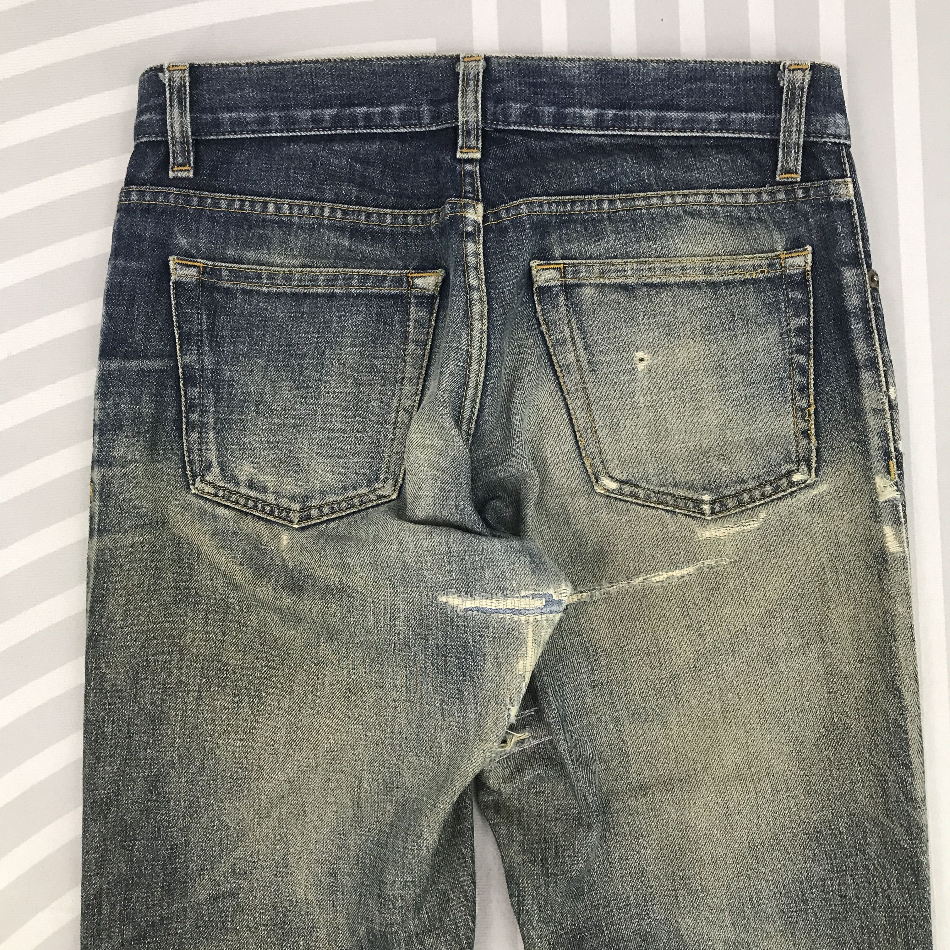 Helmut Lang Vtg 1996 Helmut Lang Ripped Distressed Jeans Denim Size US 30 / EU 46 - 5 Thumbnail